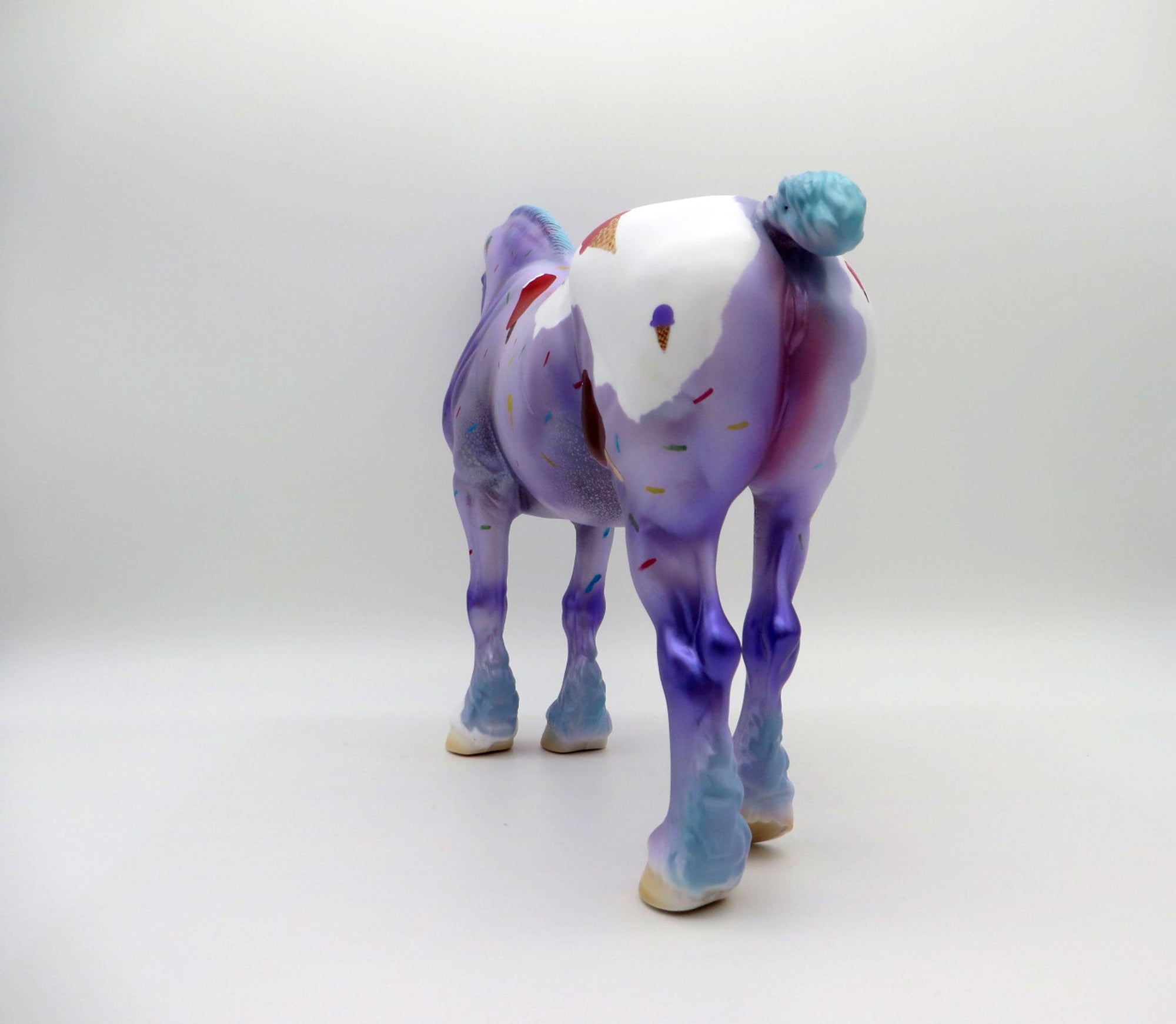 Ice Cream for Everyone-OOAK National Ice Cream Deco Heavy Draft Mare Painted by Jas Fanning 7/23/21