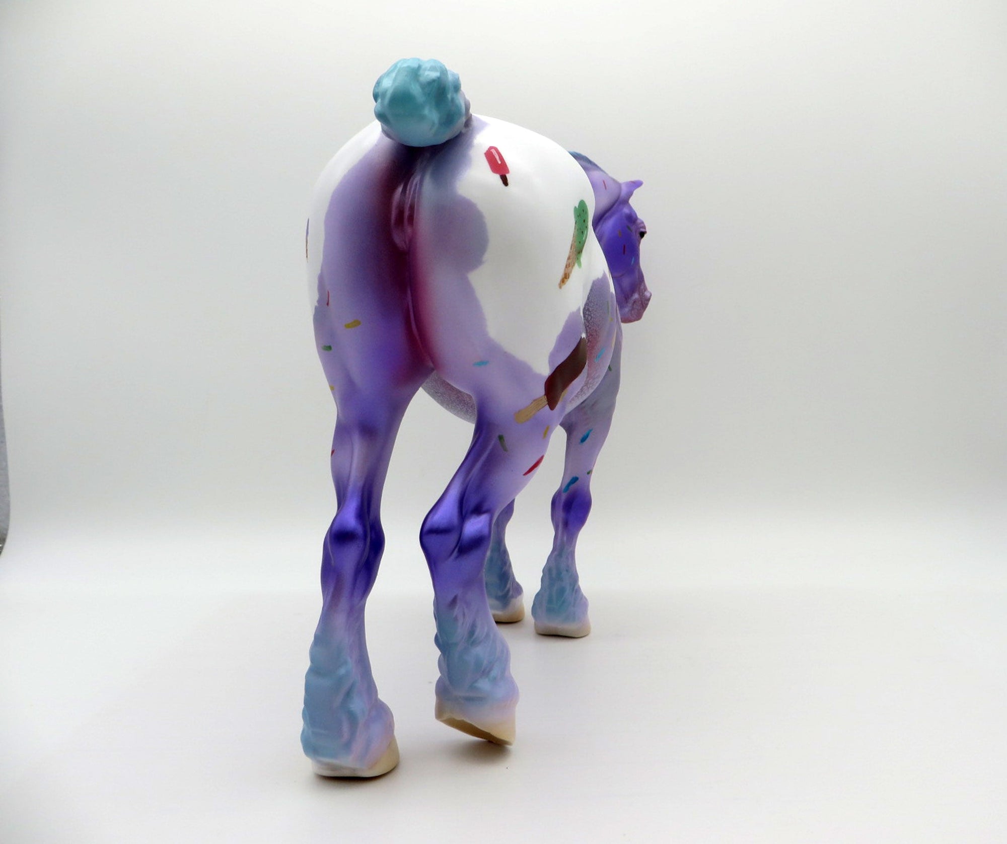 Ice Cream for Everyone-OOAK National Ice Cream Deco Heavy Draft Mare Painted by Jas Fanning 7/23/21