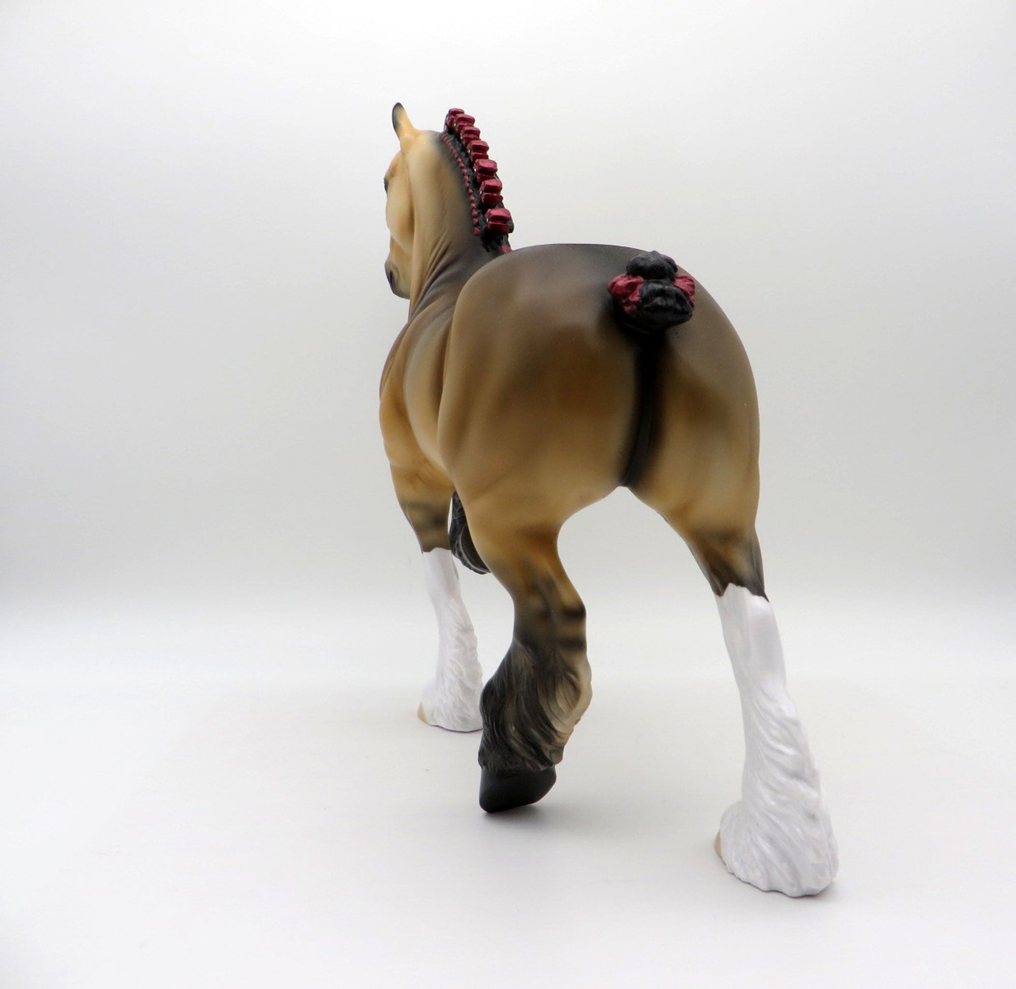 In Flanders Field-LE-5 Buckskin Trotting Drafter Painted by Ellen Robbins 6/28/21