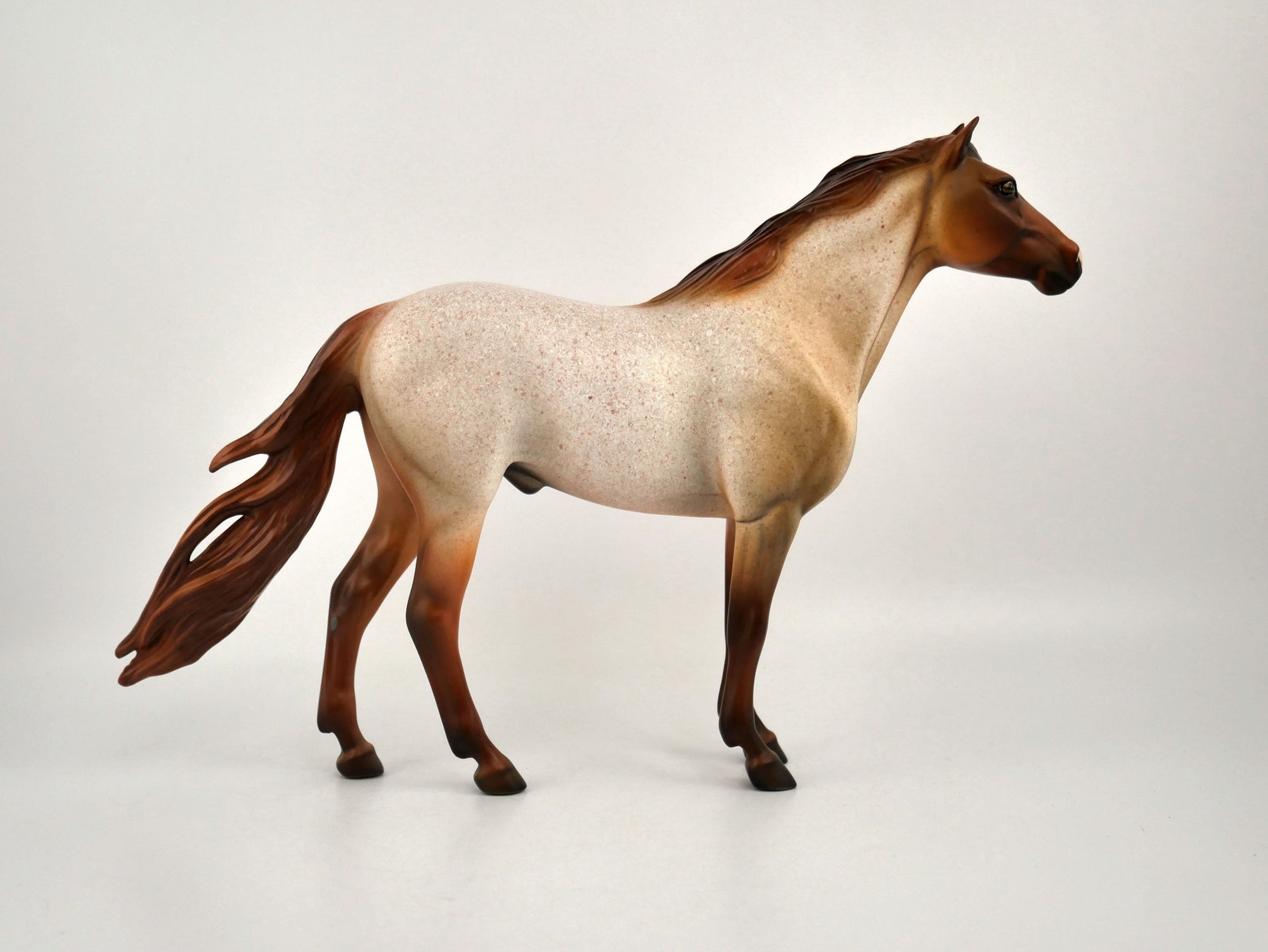 Jasper-OOAK Red Roan Mustang Painted by Dawn Quick
