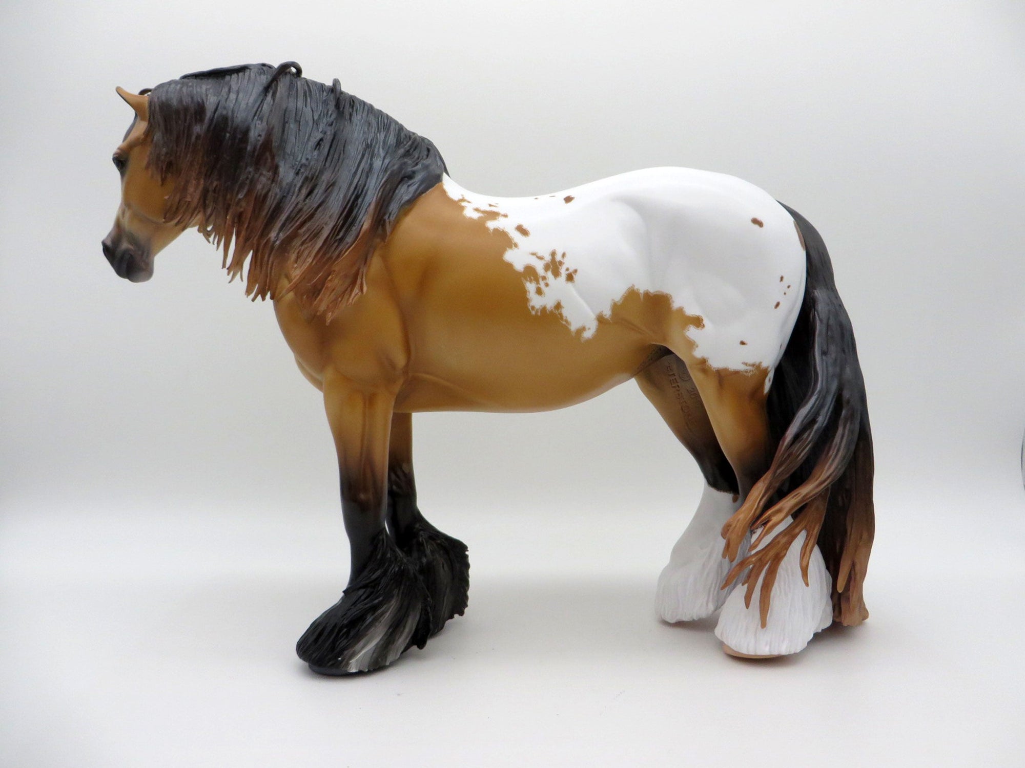 Lucania-OOAK Heavy Draft Mare Buckskin Appaloosa Painted By Caroline Boydston EQ 21