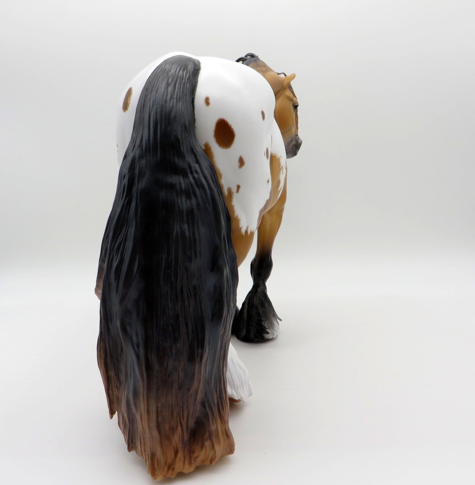 Lucania-OOAK Heavy Draft Mare Buckskin Appaloosa Painted By Caroline Boydston EQ 21