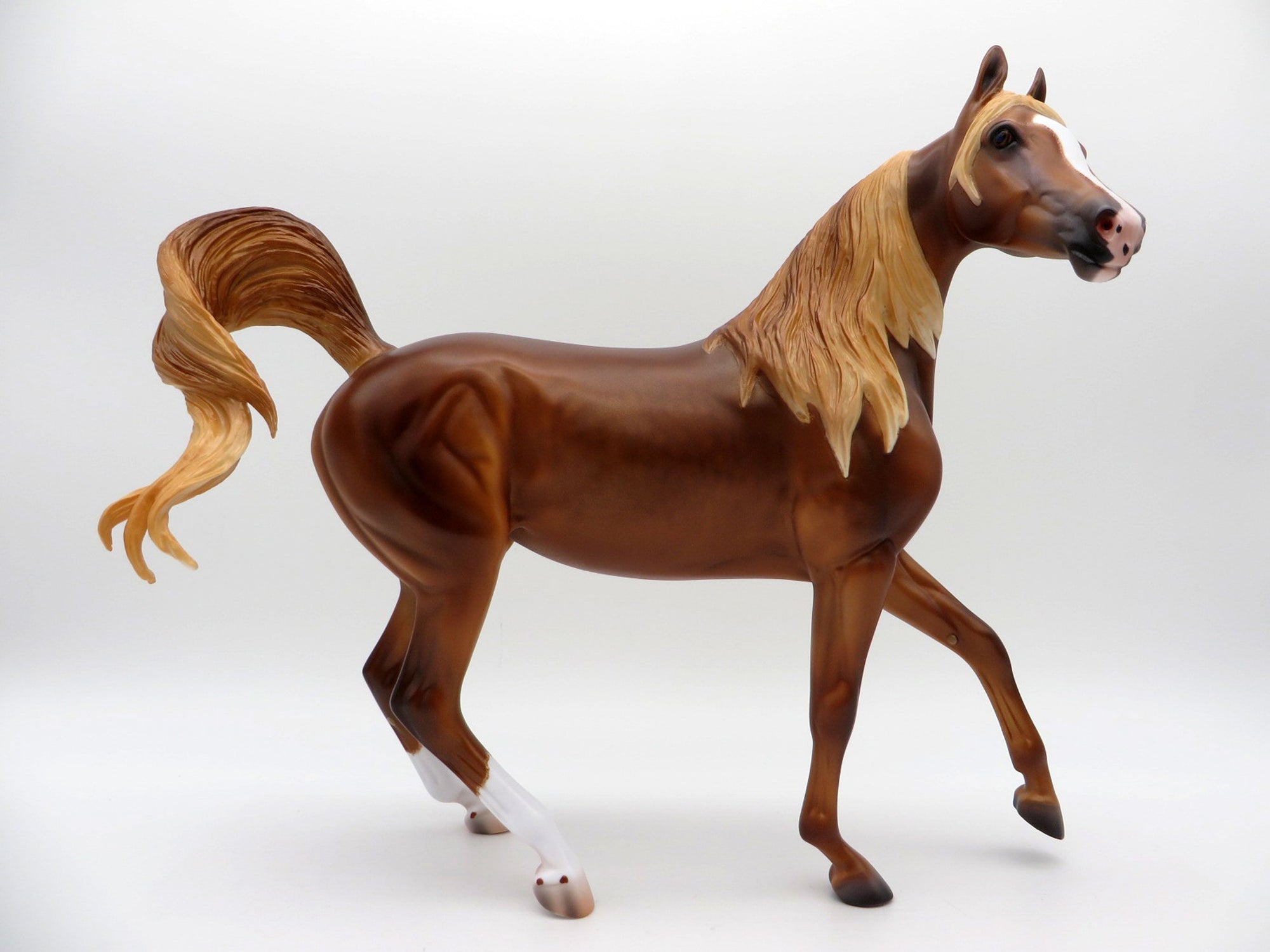 Lyell-OOAK Dapple Chestnut Arabian Mare Painted By Caroline Boydston 6/28/21