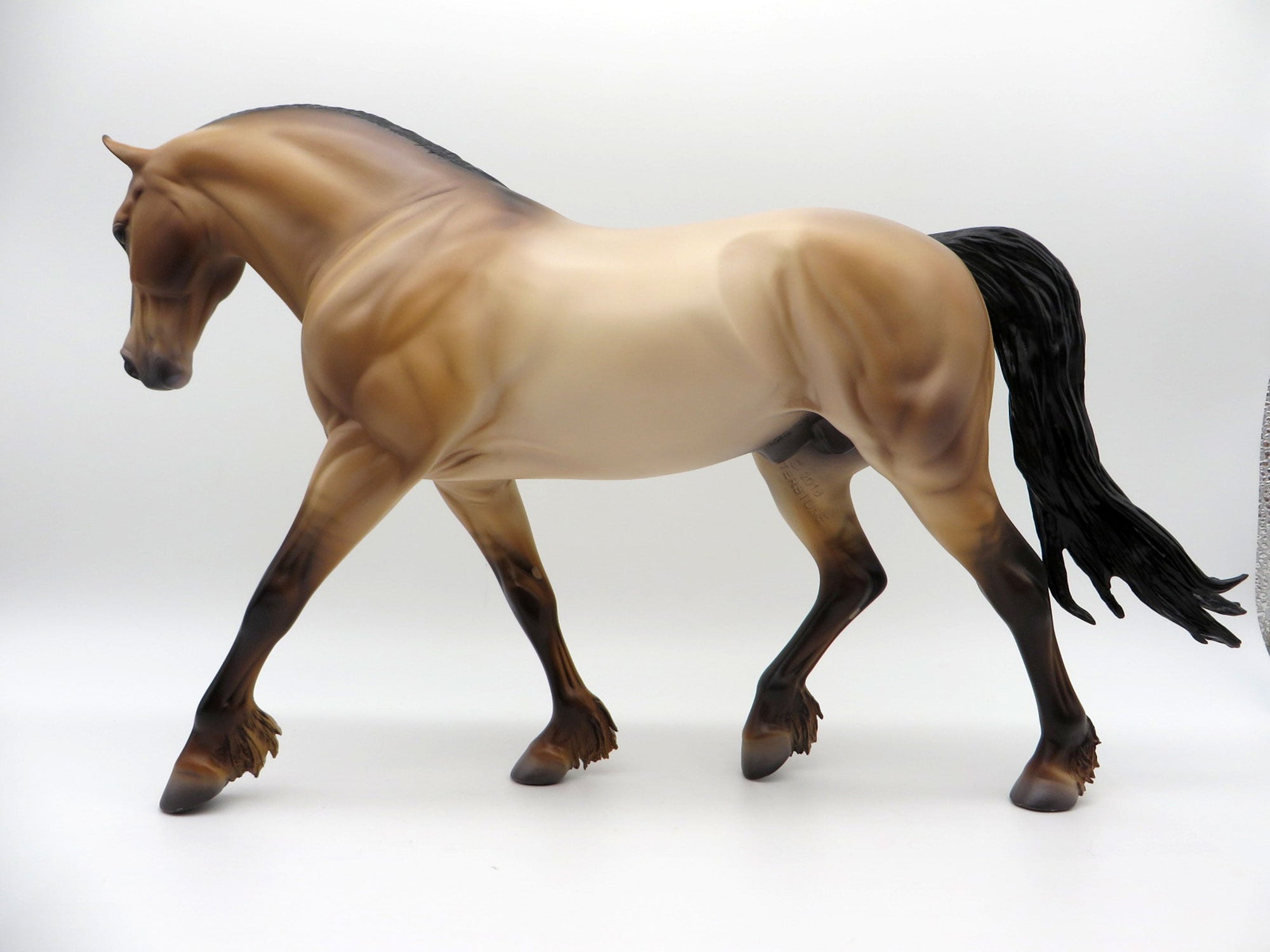 Mammoth-OOAK Brown Dun Irish Draft Painted By Caroline Boydston 6/28/21