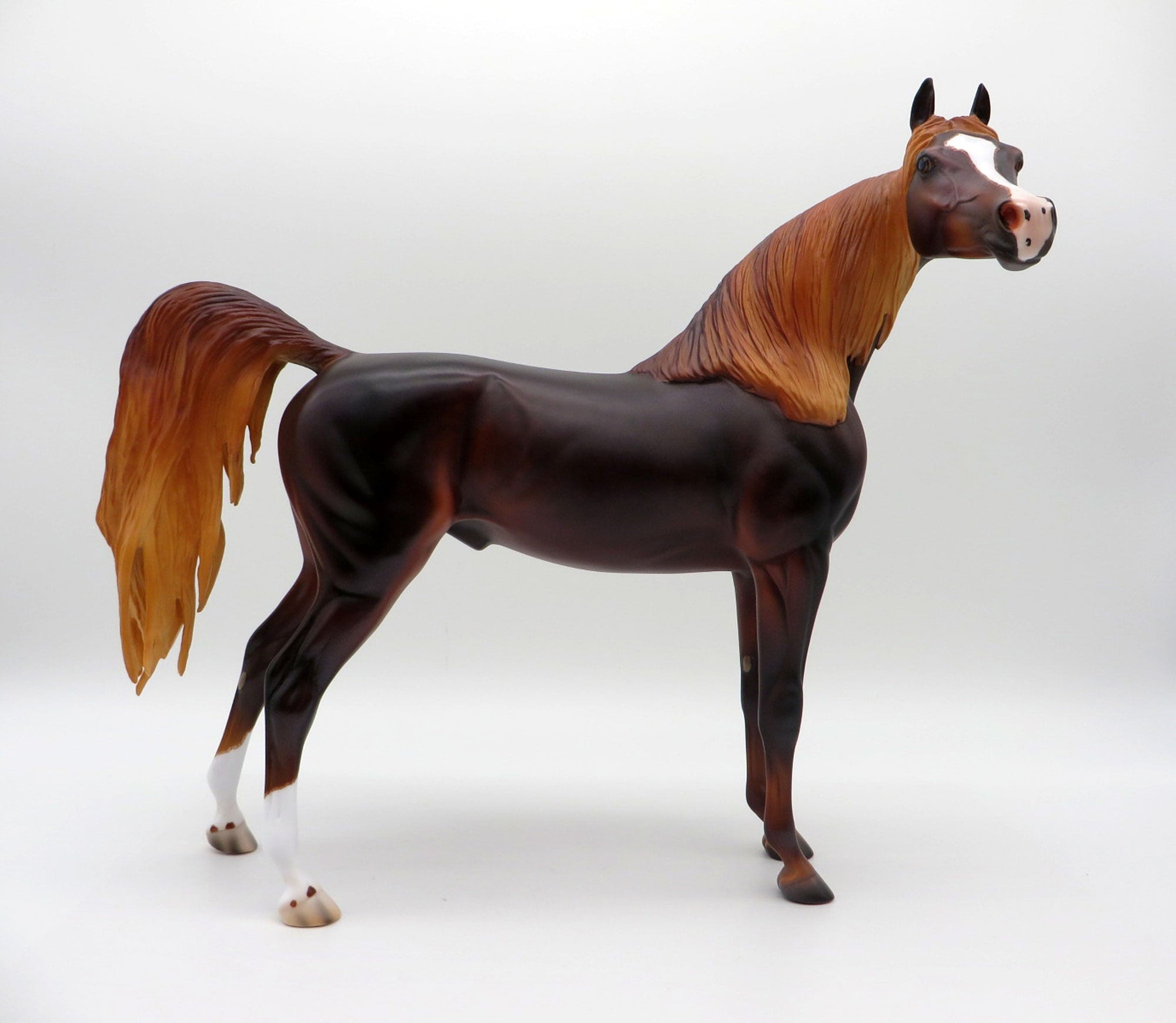 Mauna Kea-OOAK Dapple Chestnut Arabian Painted By Caroline Boydston 6/22/21
