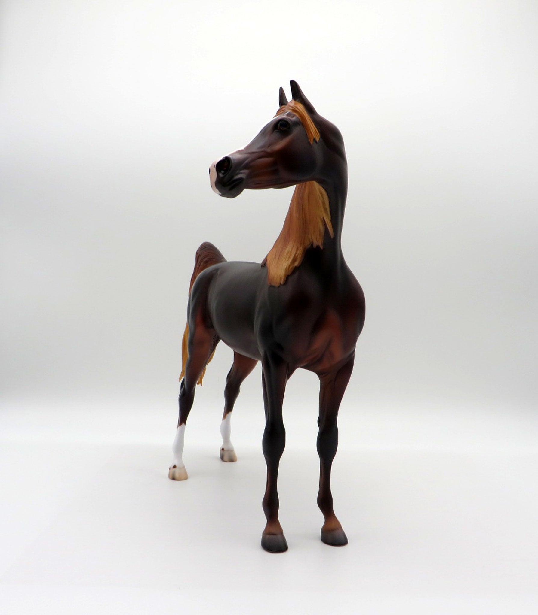 Mauna Kea-OOAK Dapple Chestnut Arabian Painted By Caroline Boydston 6/22/21