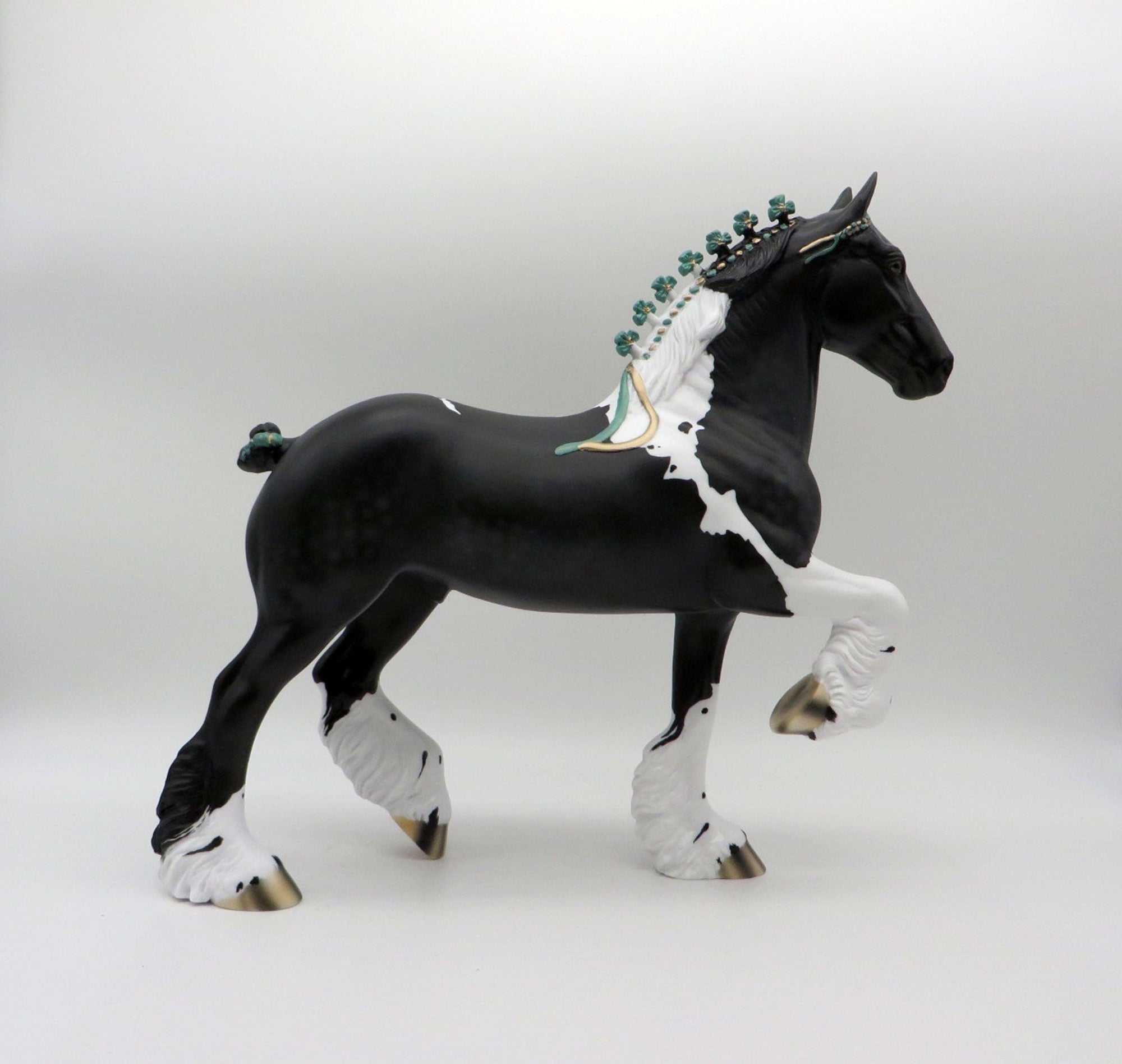 Midnight Express-OOAK Dapple Black Pinto Trotting Drafter 514/21