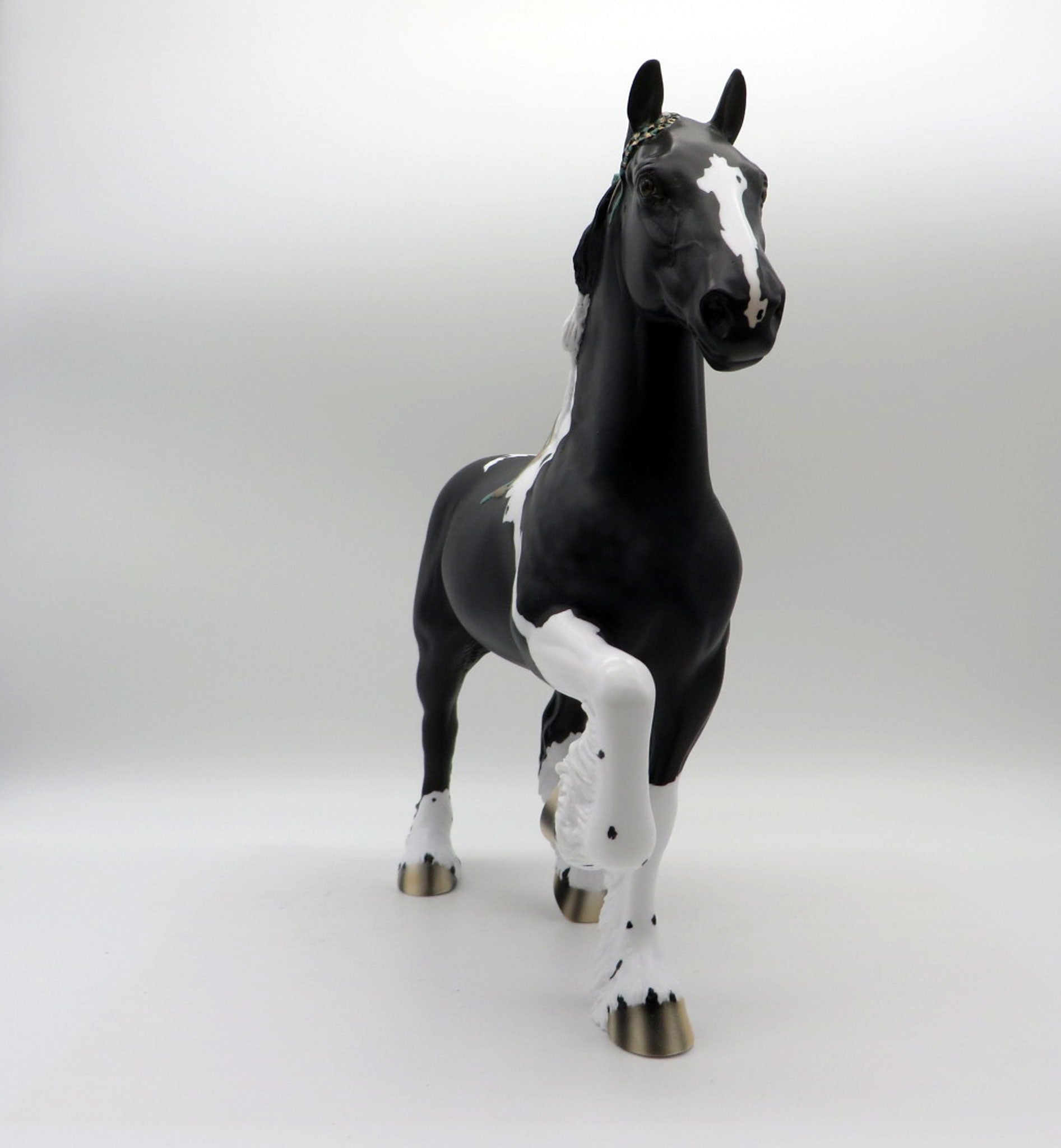 Midnight Express-OOAK Dapple Black Pinto Trotting Drafter 514/21