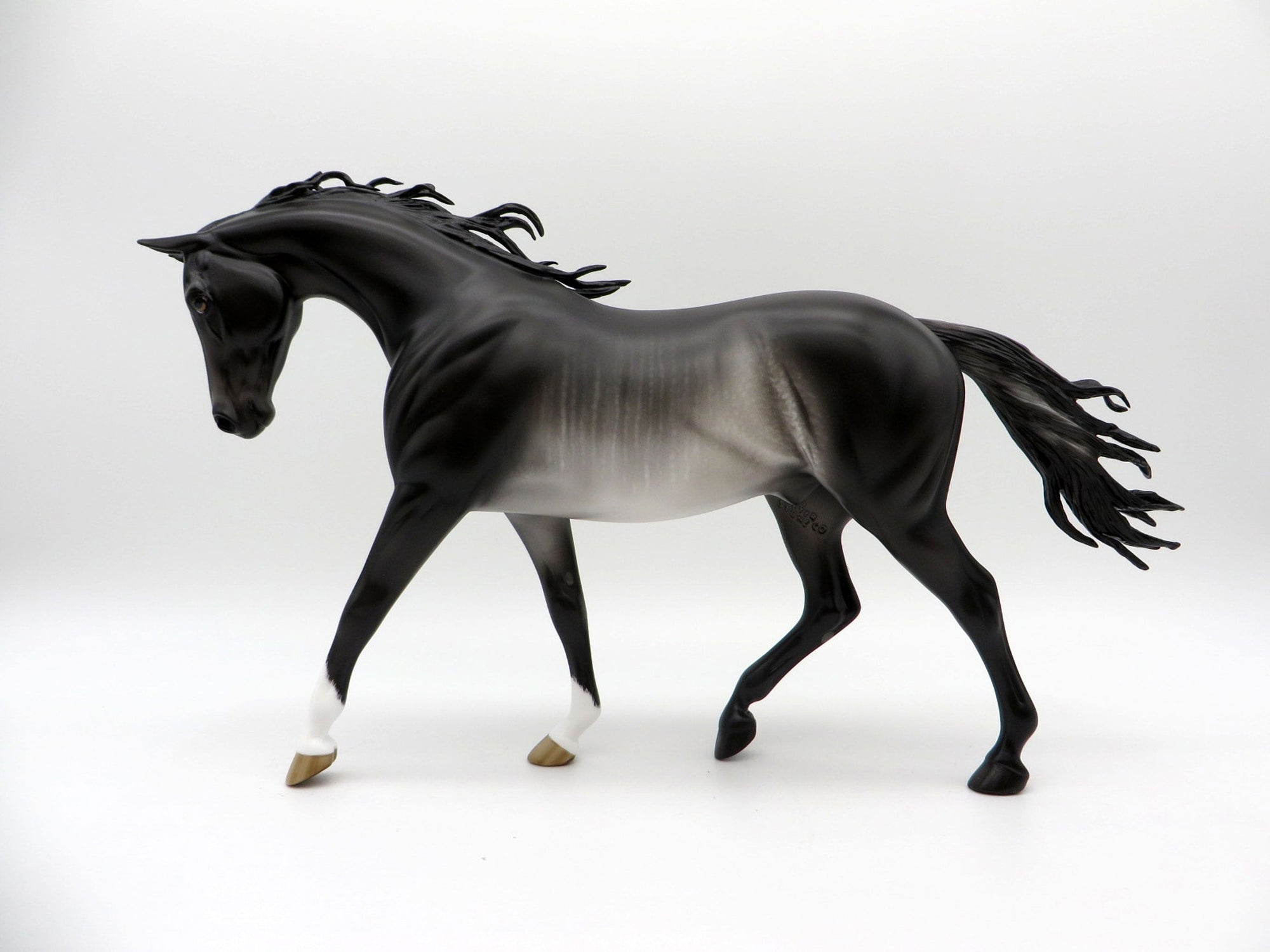 Moonlight on Water-OOAK Black Rabicano Painted by Sheryl Leisure EQ 21