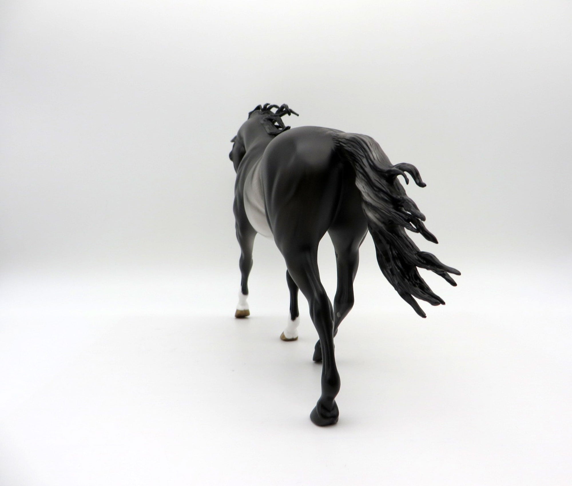 Moonlight on Water-OOAK Black Rabicano Painted by Sheryl Leisure EQ 21