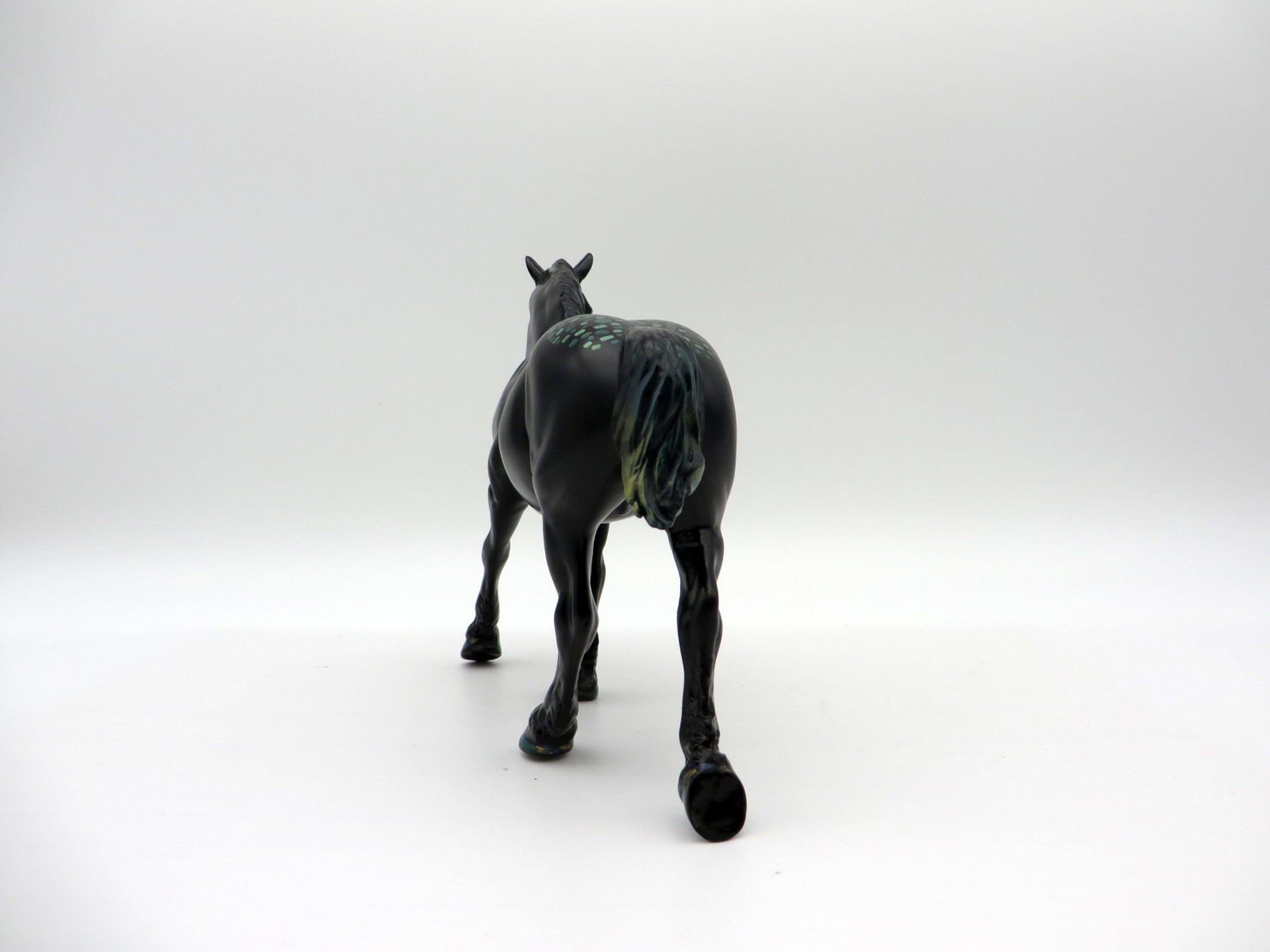 Mosaic-OOAK Pebbles Trotting Draft Deco Painted By Jas Fanning EQ 21