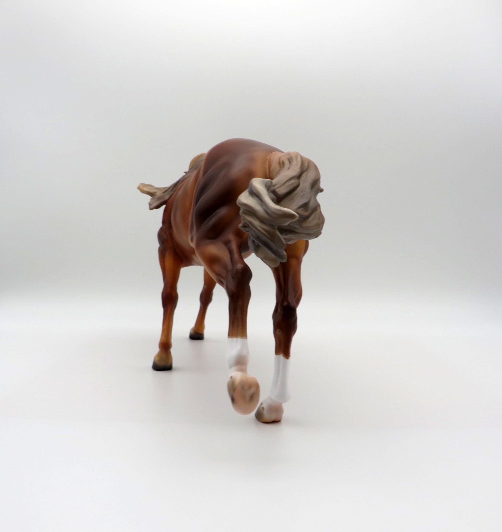 Murray- OOAK Dapple Chestnut Running Stock Horse Painted By Caroline Boydston