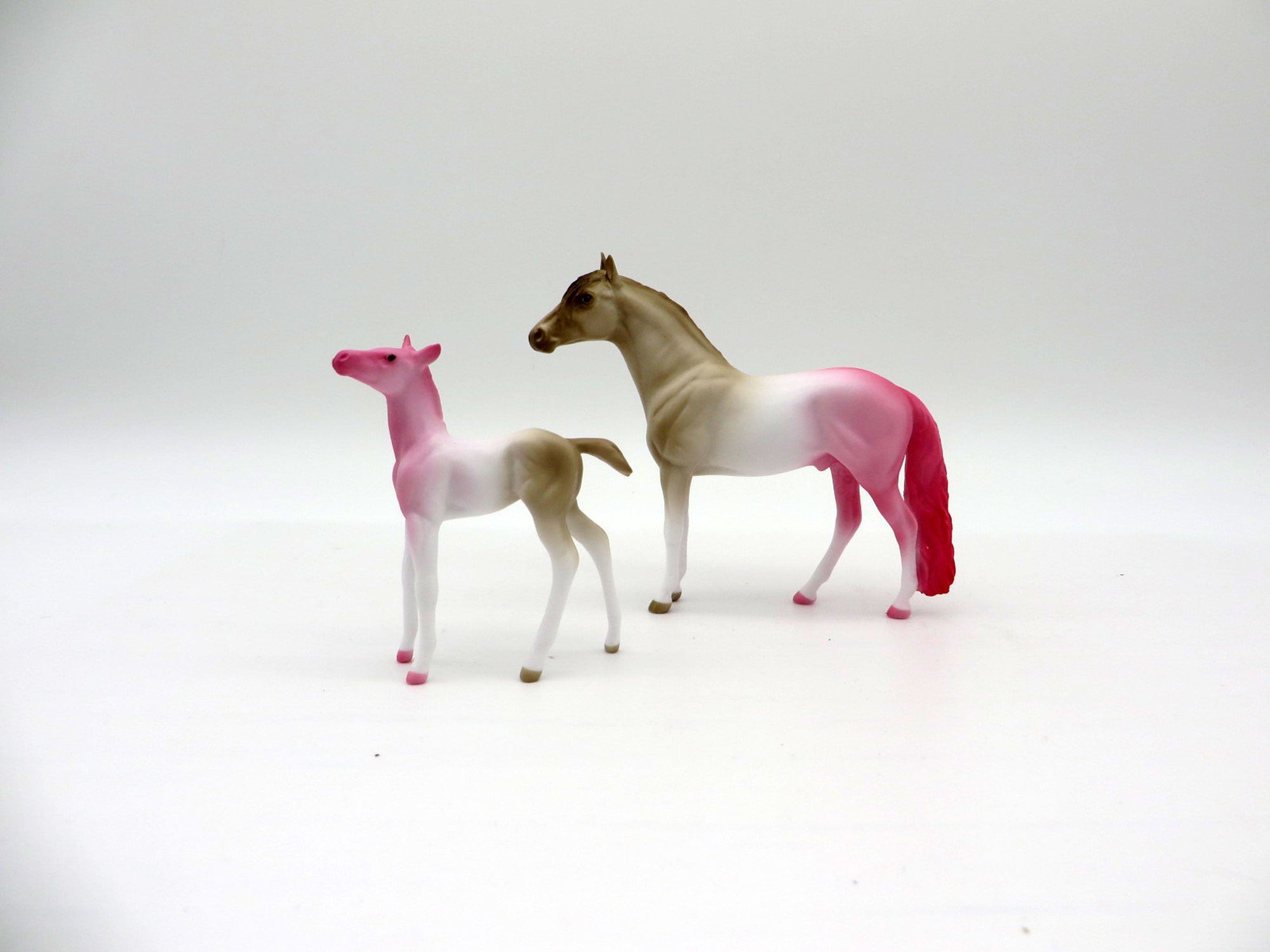 Neo and Politan-OOAK Andalusian and Foal Chip Painted By Ellen Robbins NICM 7/23/21