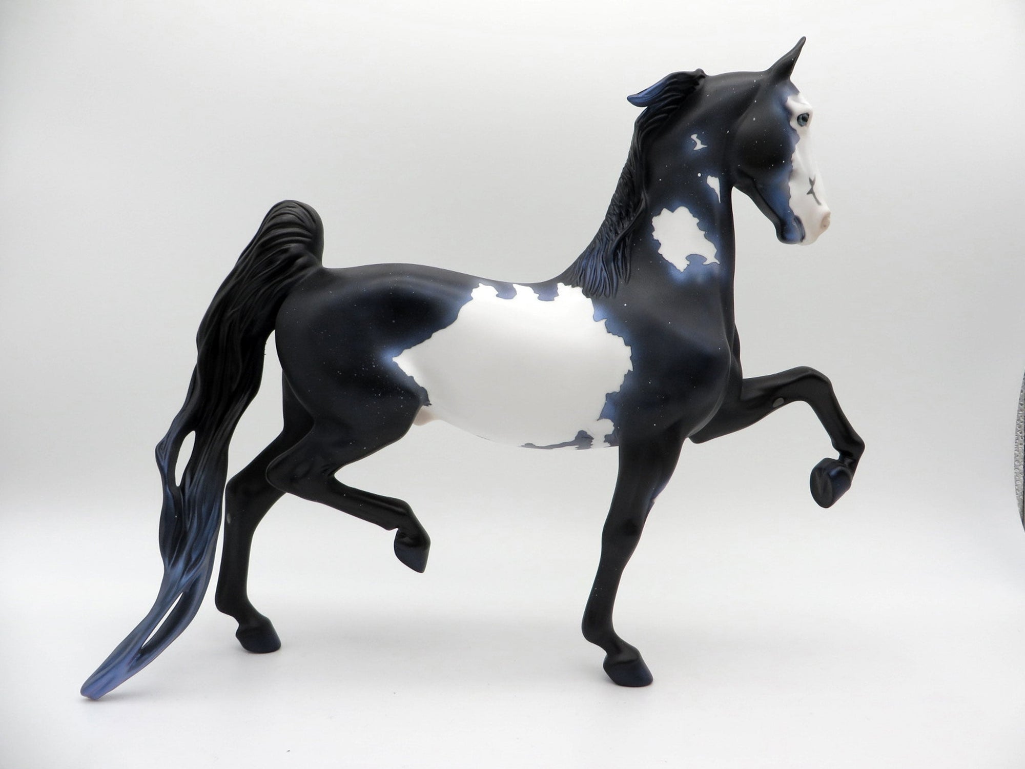 Nebula-OOAK Dapple Black Paint Saddlebred SHCF 2021