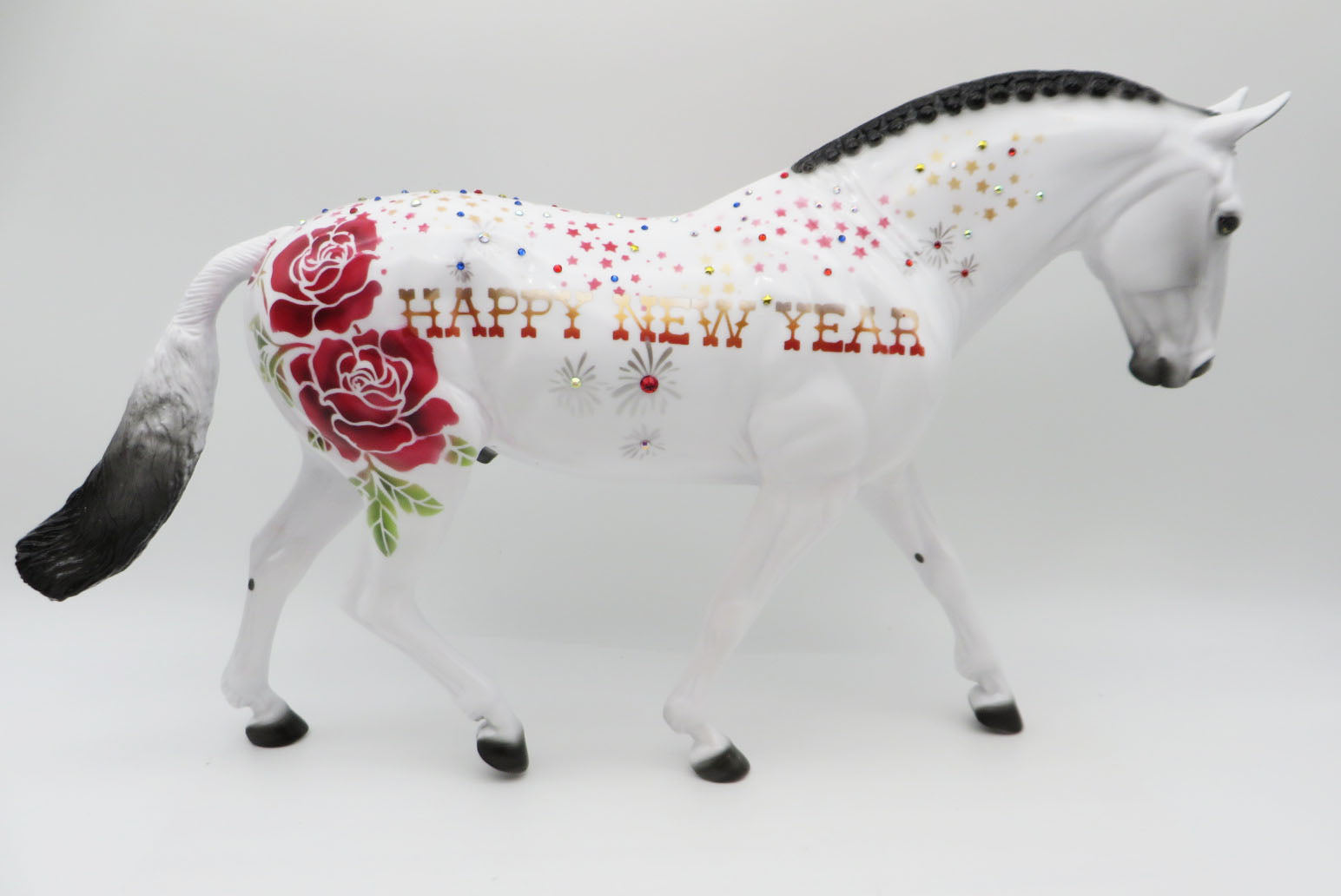 New Year Roselution - OOAK - Decorator Irish Drafter by Dawn Quick - Best Offers 1/3/23