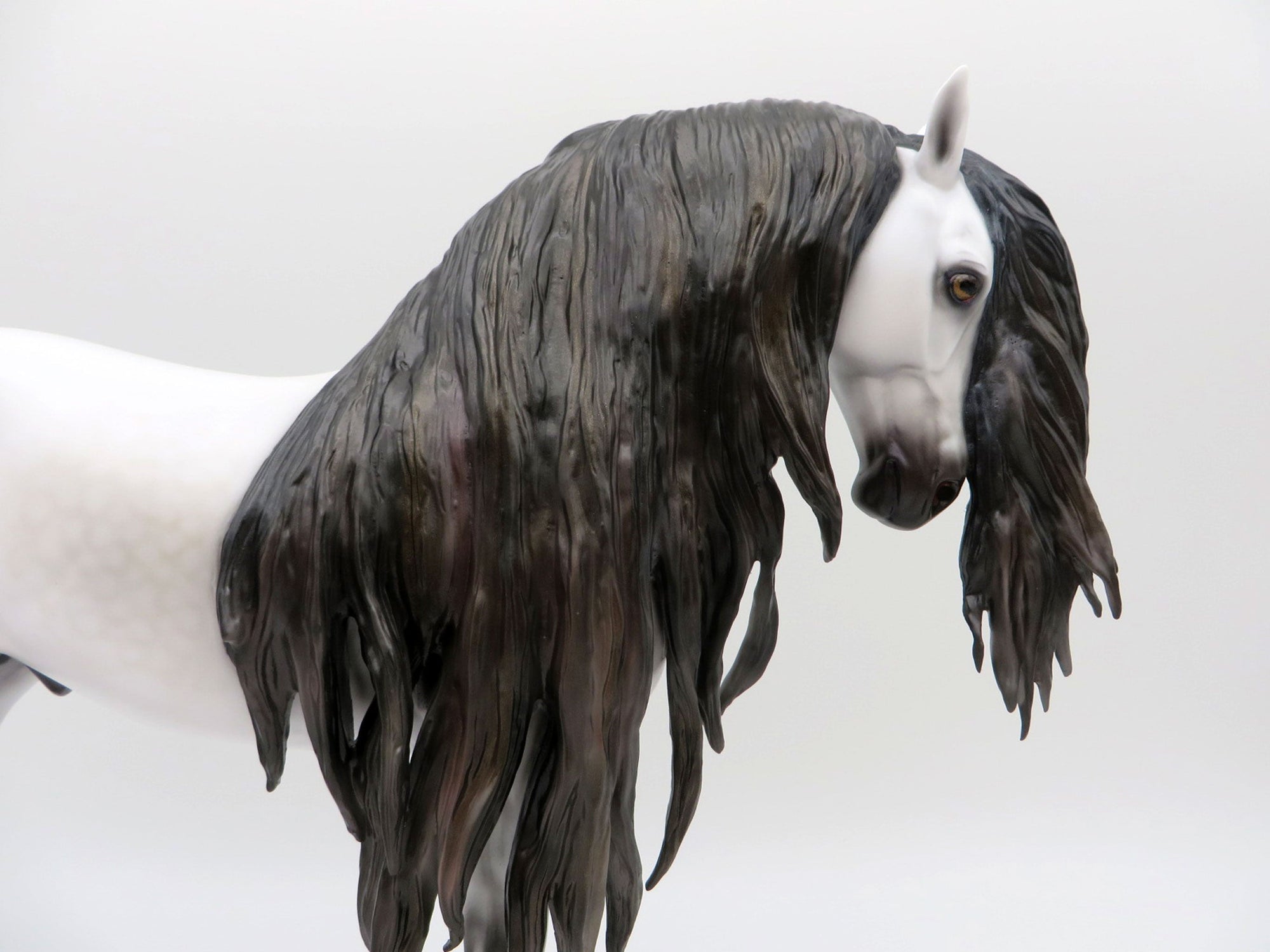 Noble Steed-OOAK Dapple Grey Andalusian Painted by Carrie Keller EQ 21