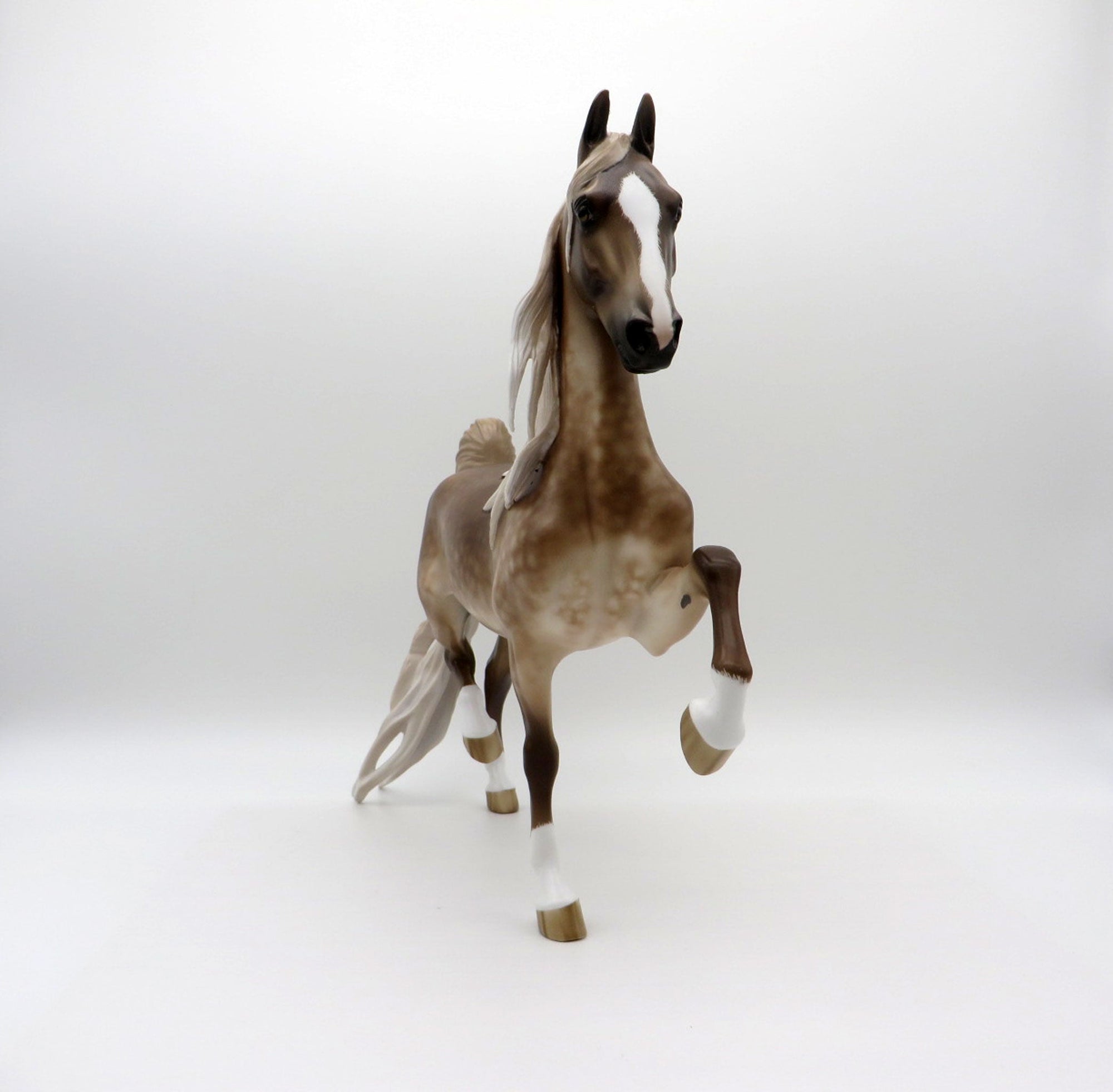 Odd's and Ends-OOAK Silver Dapple Saddlebred Painted by Sheryl Leisure 7/26/21