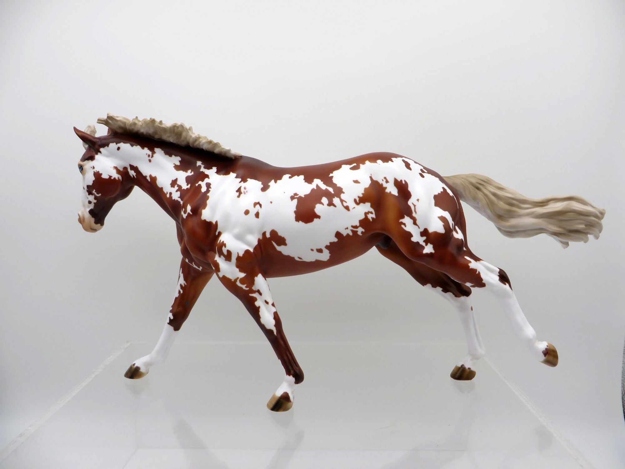 Orlaith-OOAK Chestnut Overo Running Stock Horse By Julie Keim 3/22
