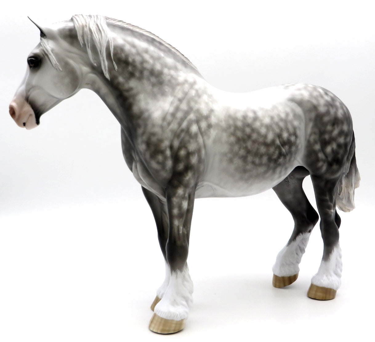 Paloma-OOAK Dapple Grey Heavy Drafter Painted By Sheryl Leisure 12/20/21