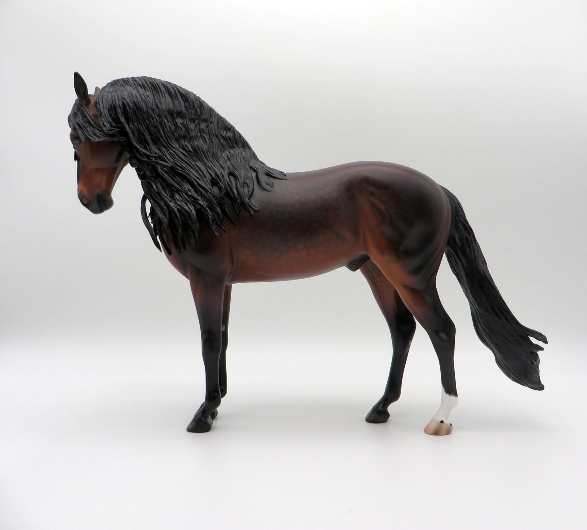 Paraguay-OOAK Dapple Bay Andalusian Painted By Caroline Boydston