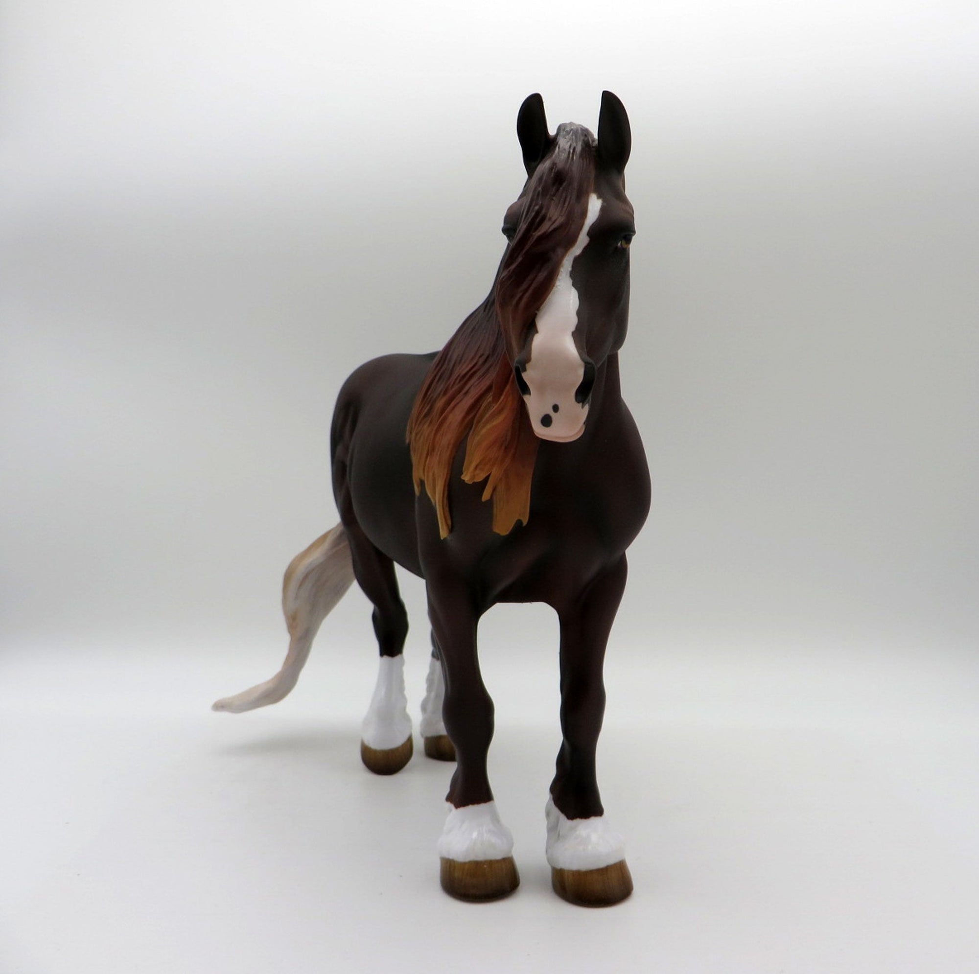 Phoenix-OOAK Chestnut Heavy Draft Mare Painted By Audrey Dixon 6/7/21