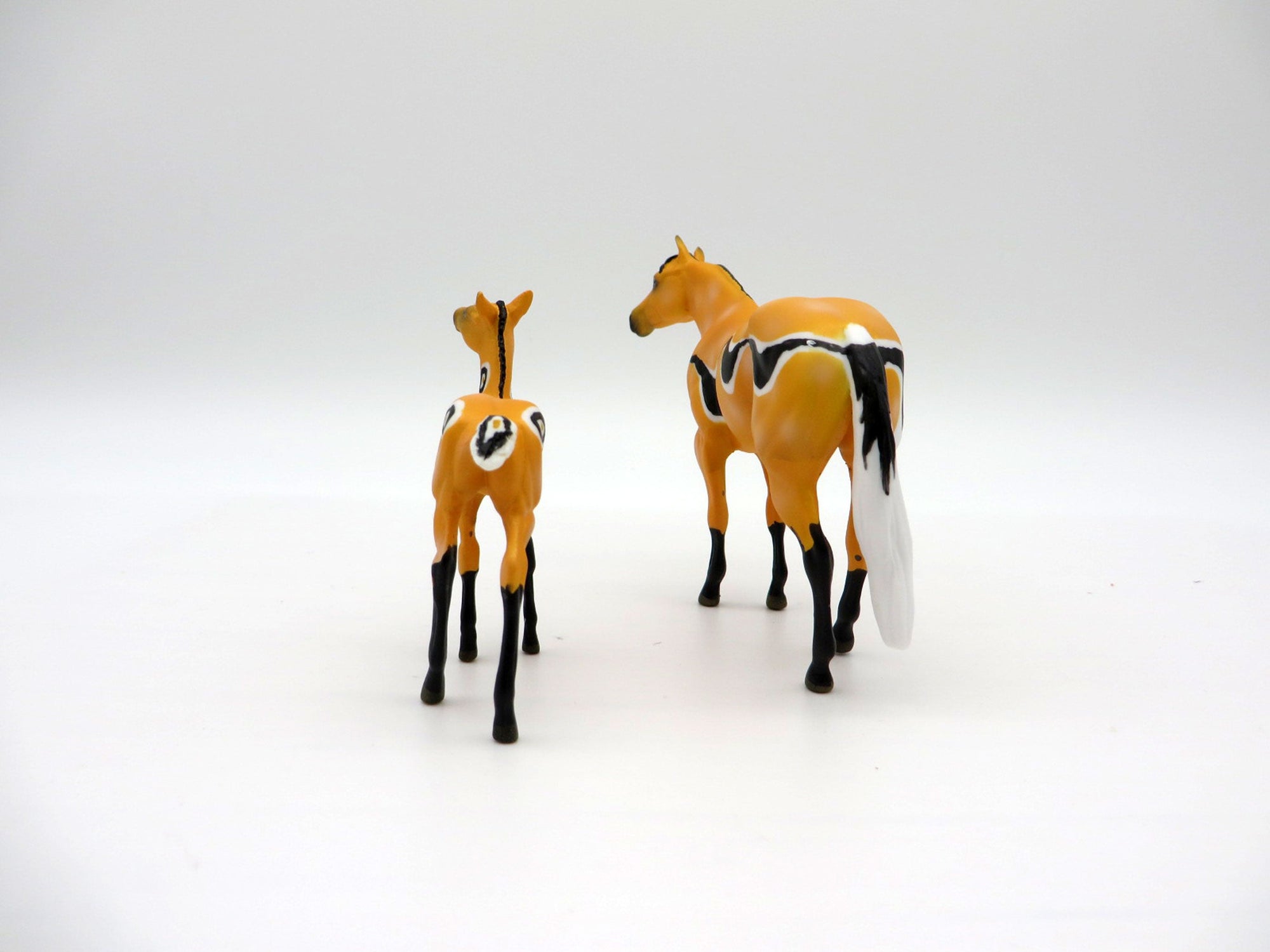 Phyllidia and Ocellata OOAK Shark Week Sea Slug Stock Horse and Foal Chip Painted By Ellen Robbins 7/16/21