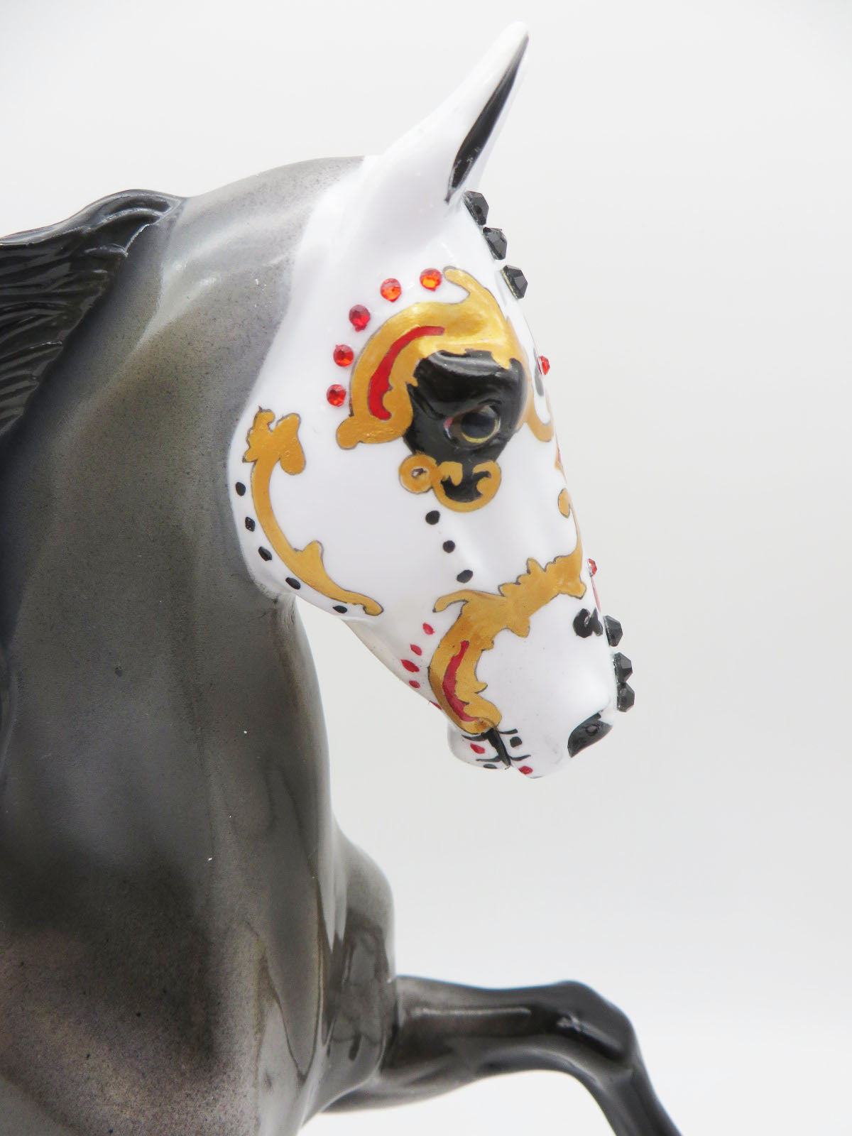 Regal El Mole - OOAK Sugar Skull Saddlebred Horse By Dawn Quick