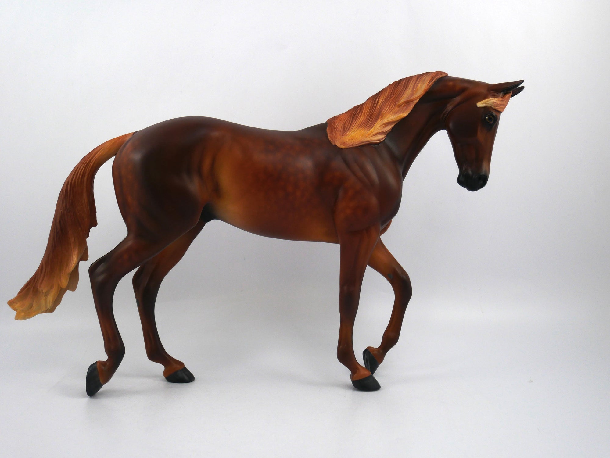 Ralph the Mouth-OOAK Dapple Chestnut Thoroughbred Painted by Sheryl Leisure 1/20