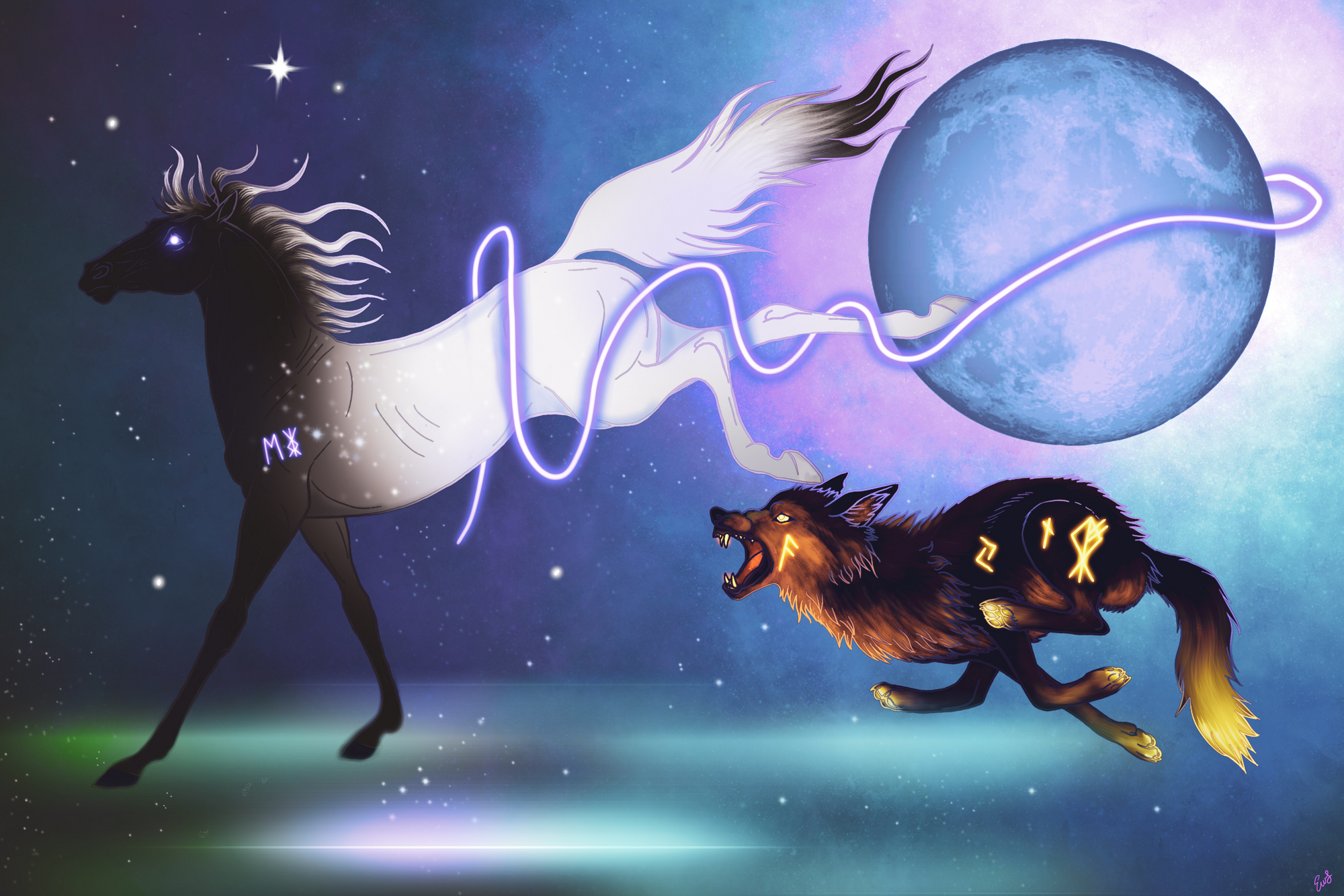 Hrimfaxi-LE-20 Deco Arabian Mare AOTH 22 Painted by Jess Hamill