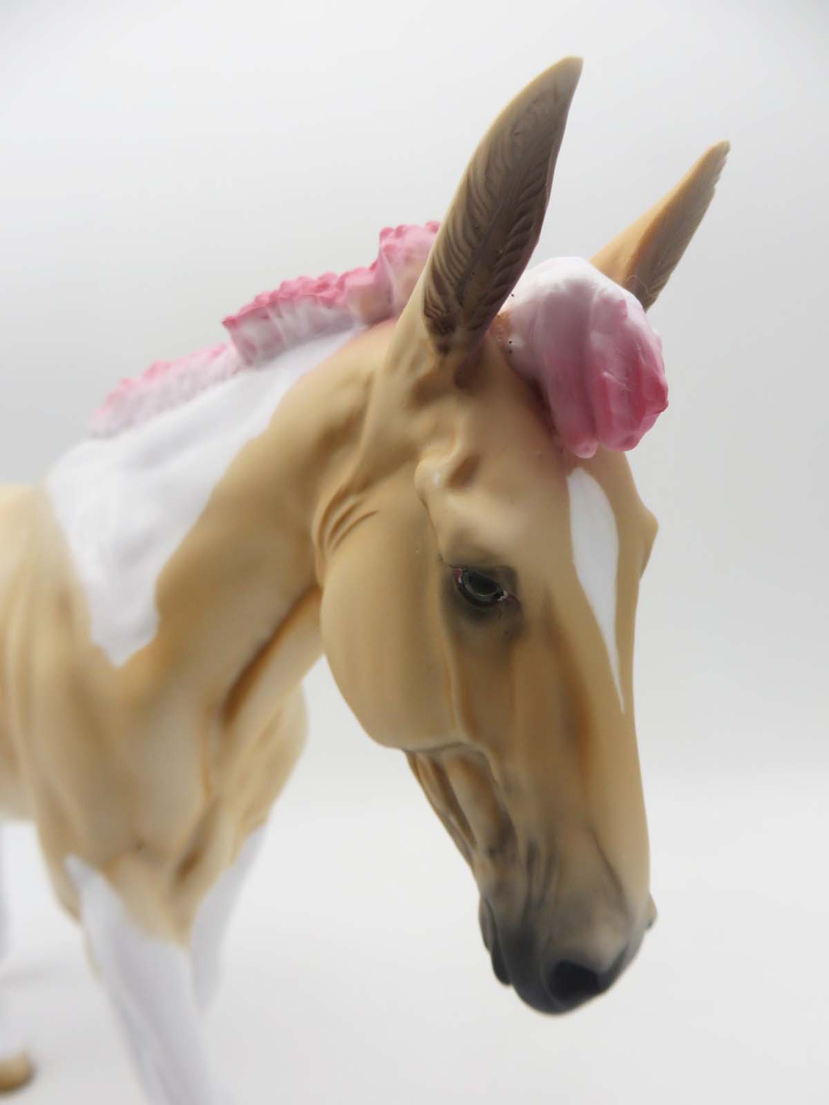 Teeter - LE 15 - Palomino Paint Mule with Dyed Pink Mane and Tail By Angela Marleau - SHCF23
