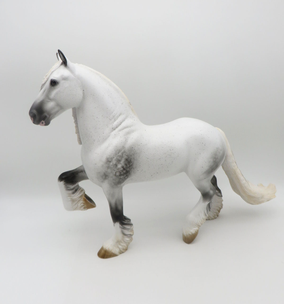 Valentino-OOAK Dapple Grey Shire Trotting Drafter By Myla Pearce 5/19/23
