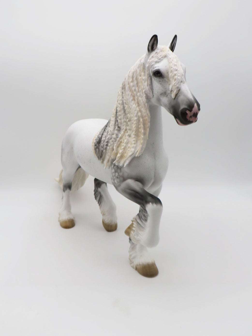 Valentino-OOAK Dapple Grey Shire Trotting Drafter By Myla Pearce 5/19/23