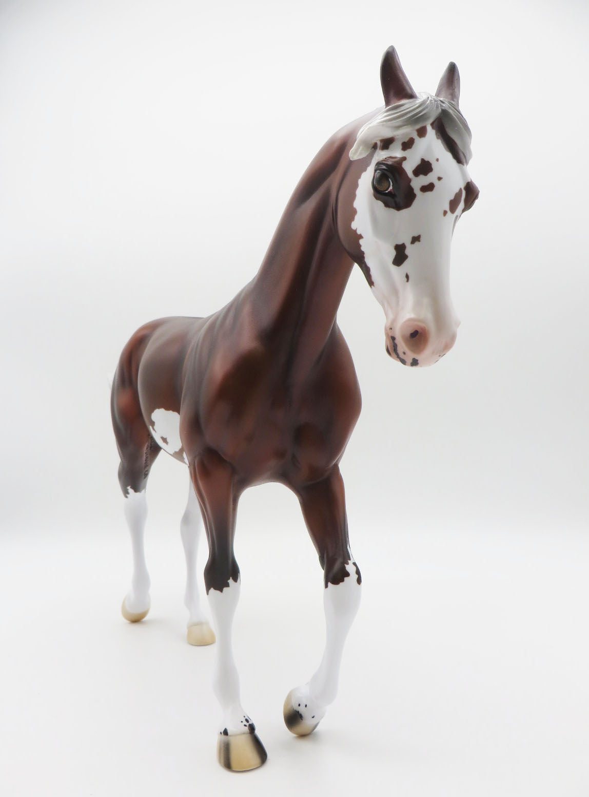 Wolf-Horse LE 30 - Silver Bay Sabino with Wolf Print Marks by Ellen Robbins MM22