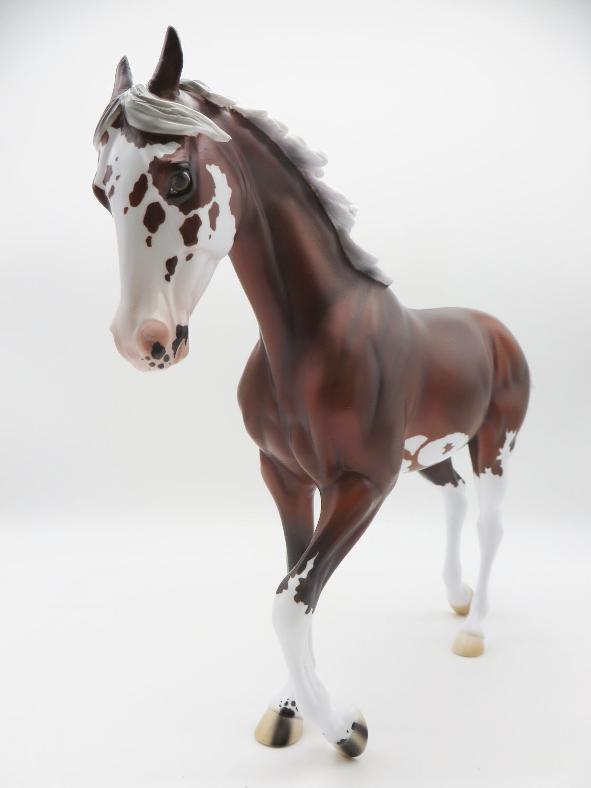 Wolf-Horse LE 30 - Silver Bay Sabino with Wolf Print Marks by Ellen Robbins MM22