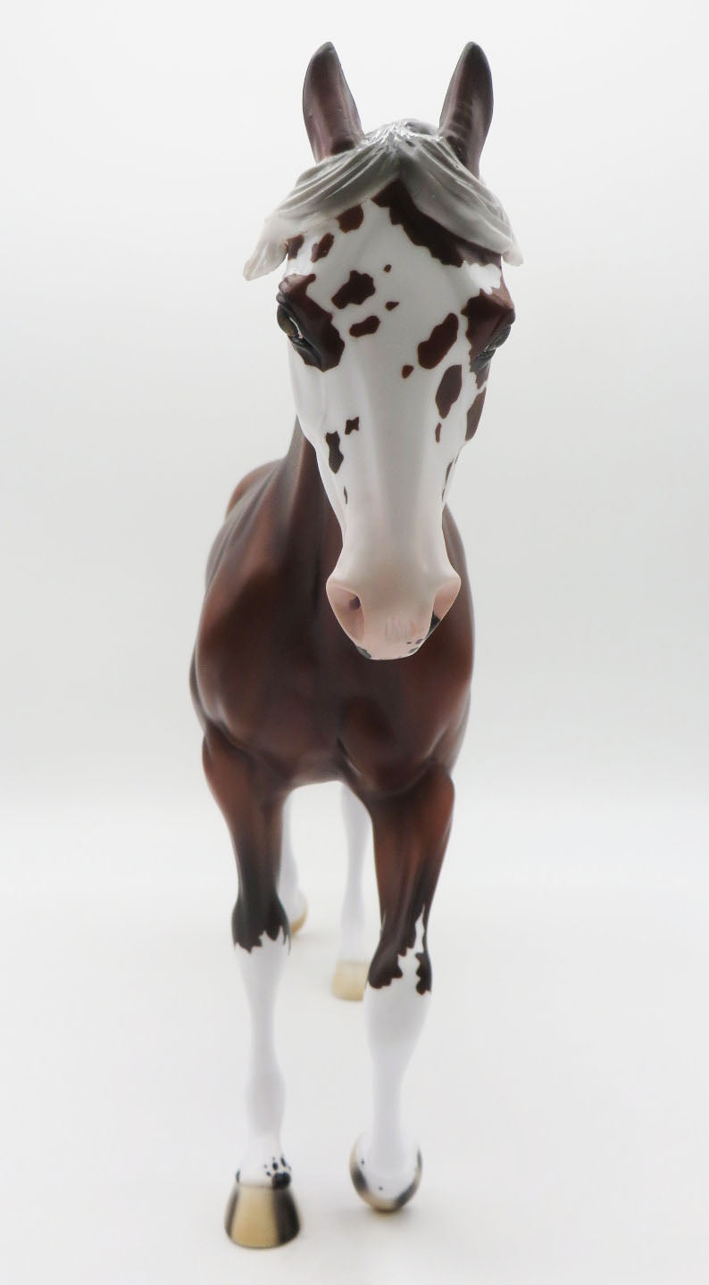 Wolf-Horse LE 30 - Silver Bay Sabino with Wolf Print Marks by Ellen Robbins MM22