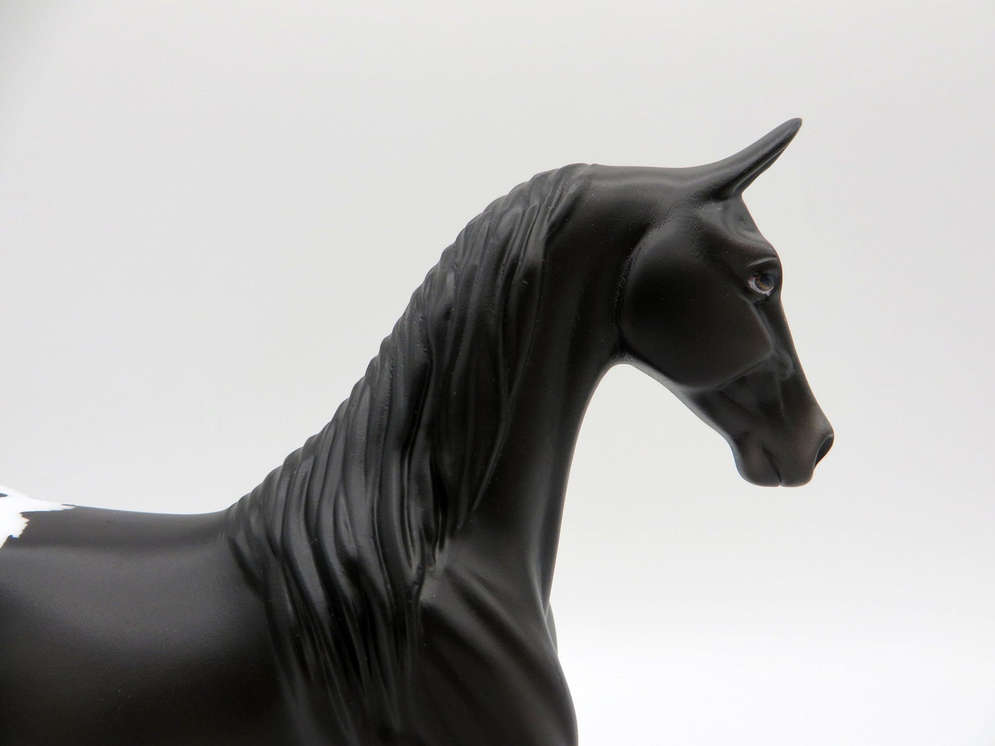 Yeats-OOAK Black Appaloosa Saddlebred Pebbles Painted By Ellen Robbins EQ21