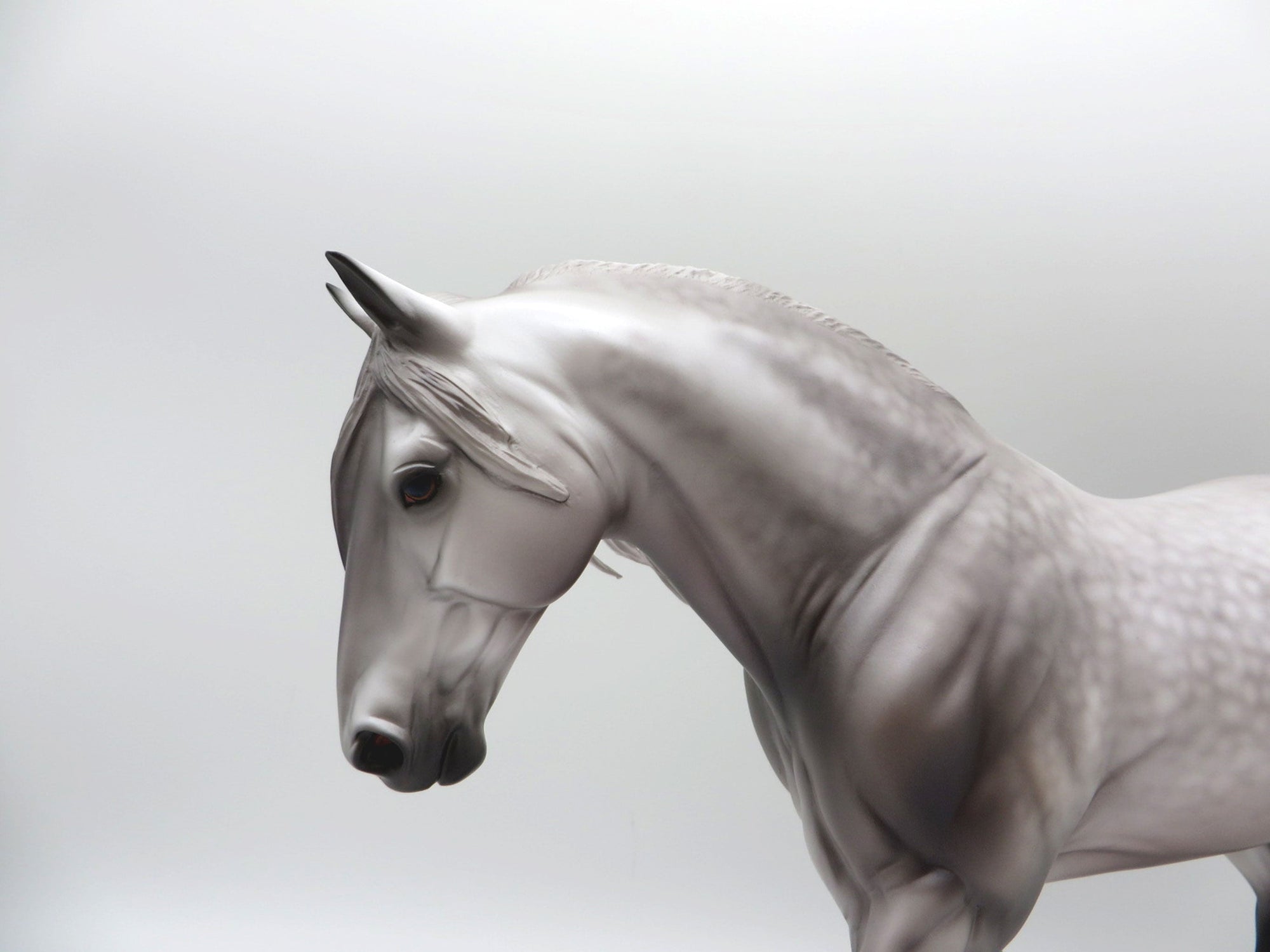 Yukon-OOAK Dapple Grey Irish Draft Painted By Caroline Boydston