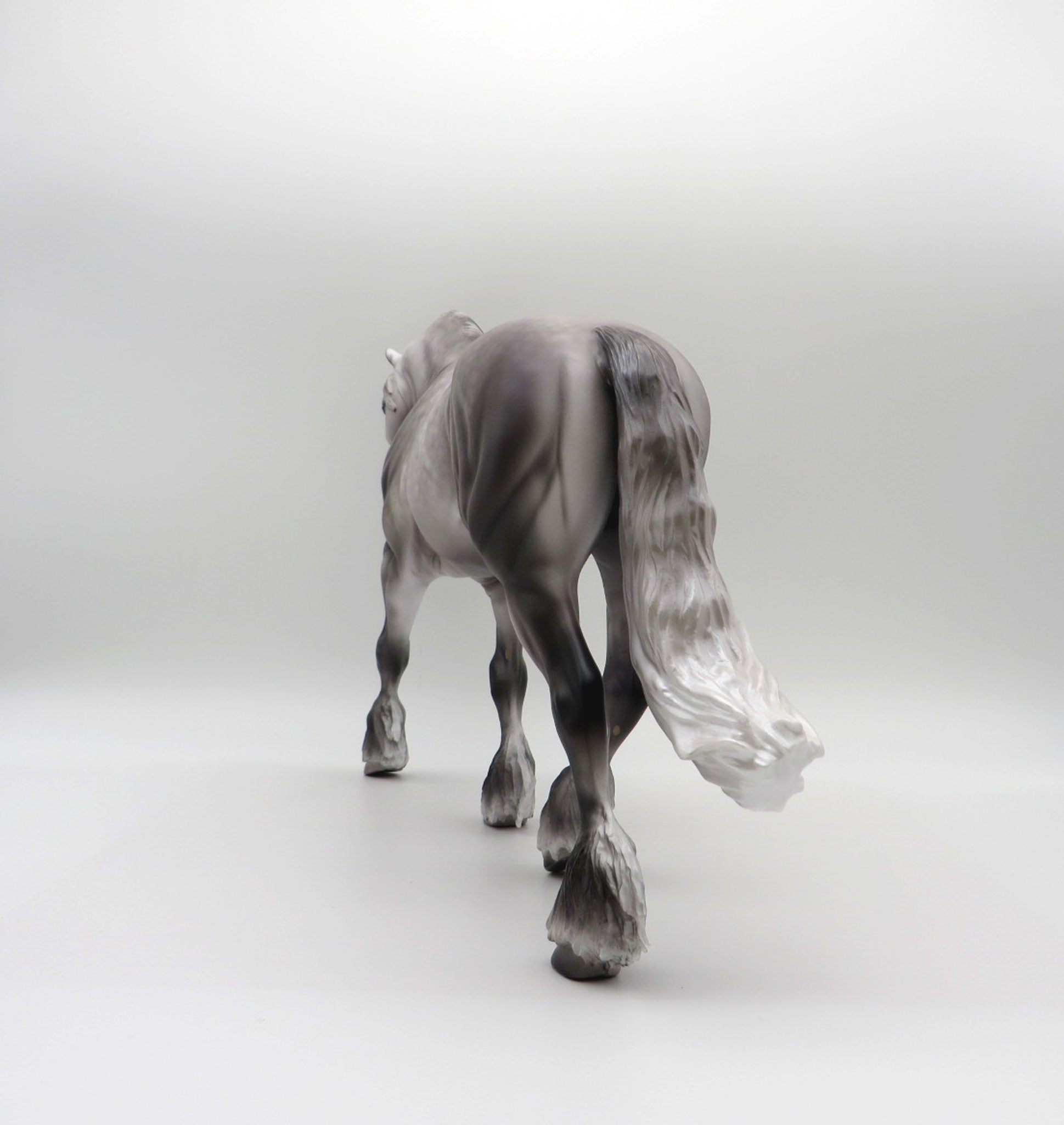 Yukon-OOAK Dapple Grey Irish Draft Painted By Caroline Boydston