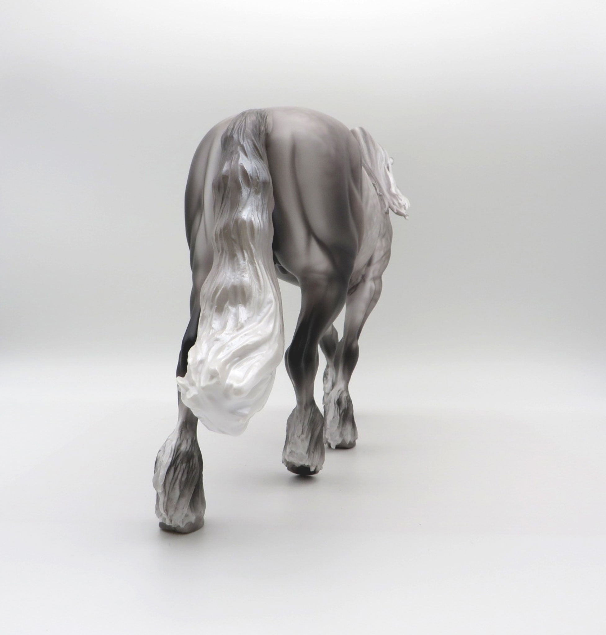 Yukon-OOAK Dapple Grey Irish Draft Painted By Caroline Boydston