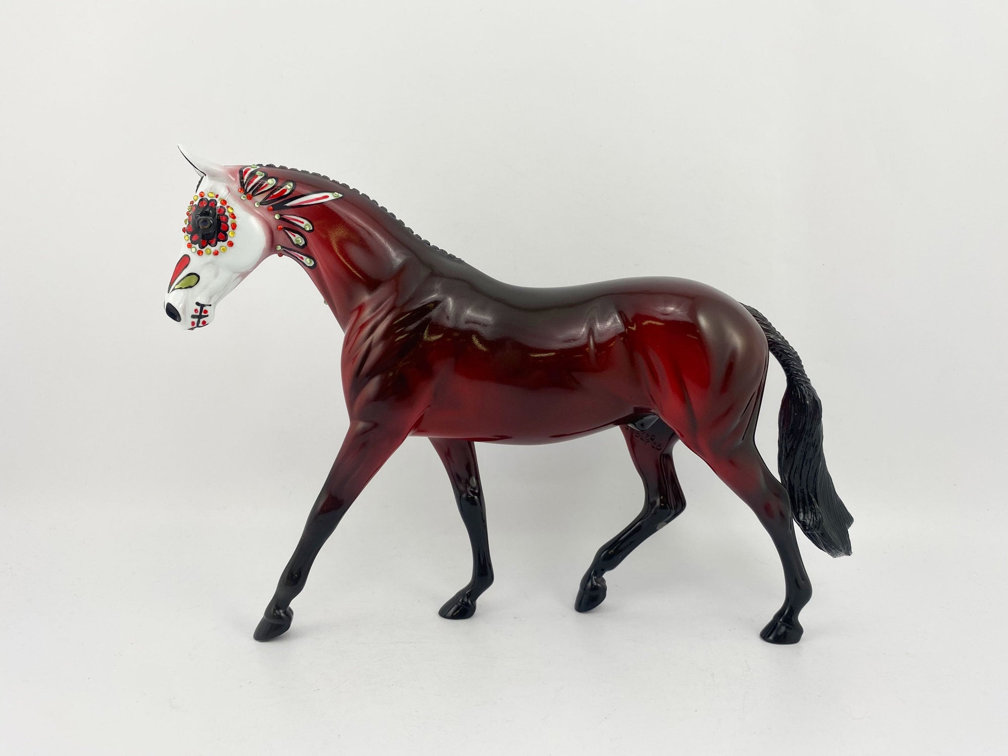 Adamo-OOAK Pony Sugar Skull Pony By Dawn Quick MM 2020