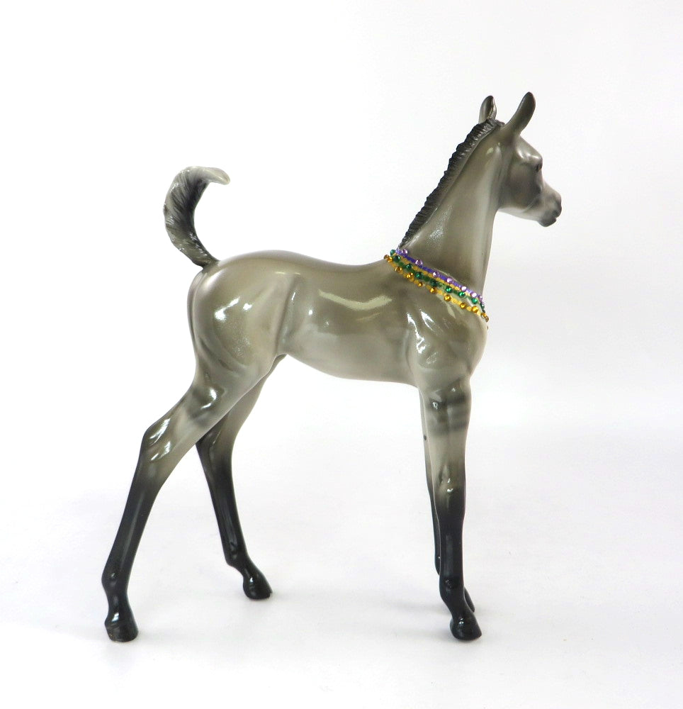 BACCHUS-OOAK MARDI GRAS DECO FOAL MODEL HORSE 2/25/20