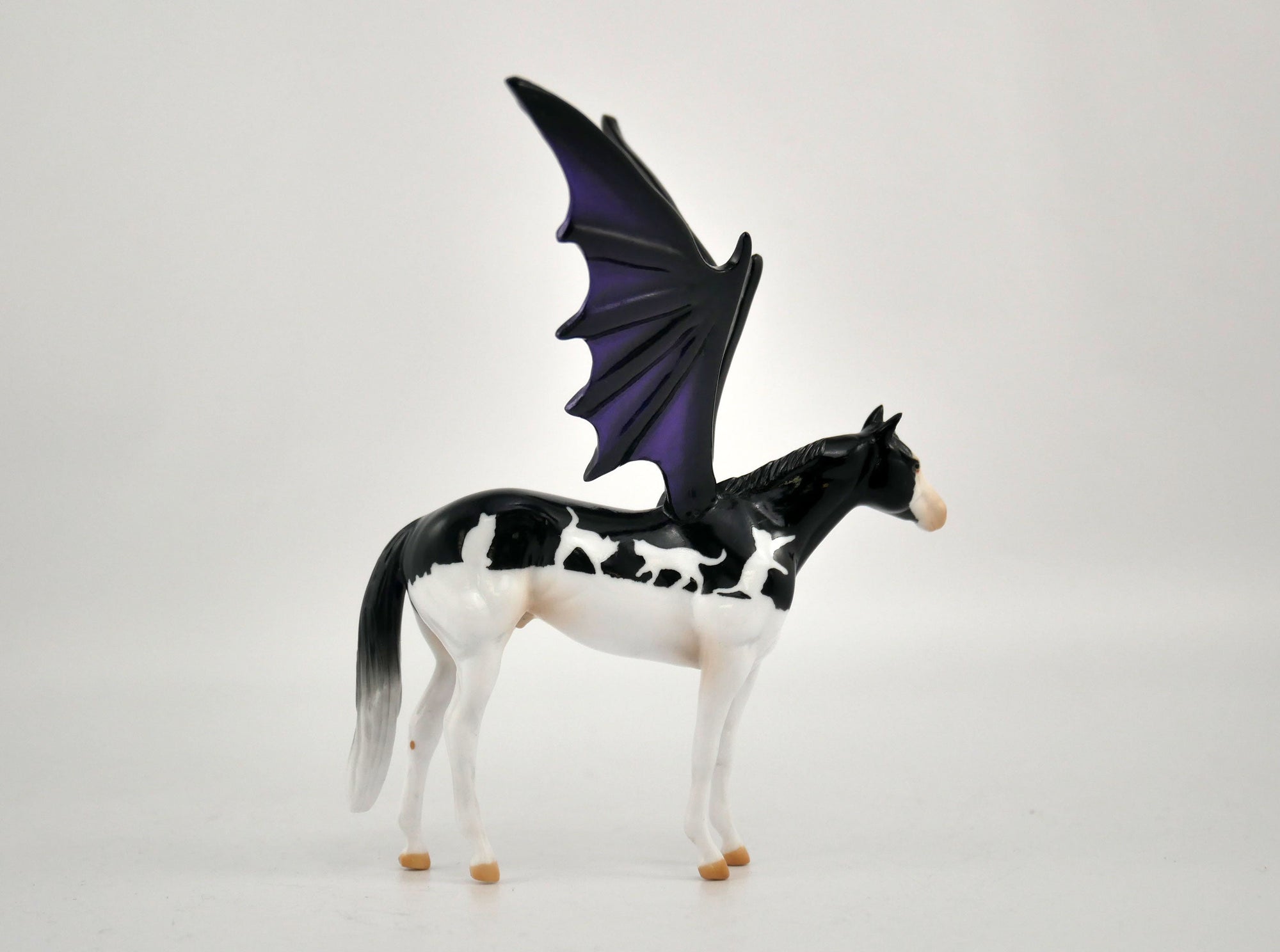 Black Cats-OOAK Stock Horse Bat Chip By Audrey Dixon MM 2020