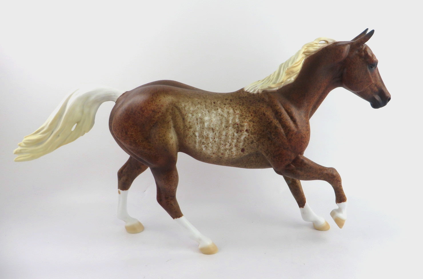 BLESSING - OOAK CHESTNUT RABICANO FQH MODEL HORSE BY AL KATT WHS19