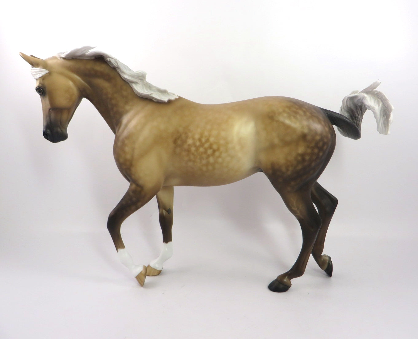 BLISSFUL-OOAK STAR DAPPLE BUCKSKIN THOROUGHBRED MODEL HORSE 12/27/19