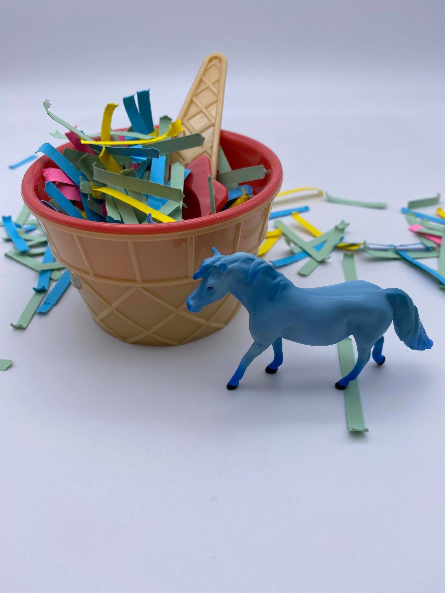 Blue Moon -OOAK Pony Chip Painted By Ellen Robbins NICM-7/23/21