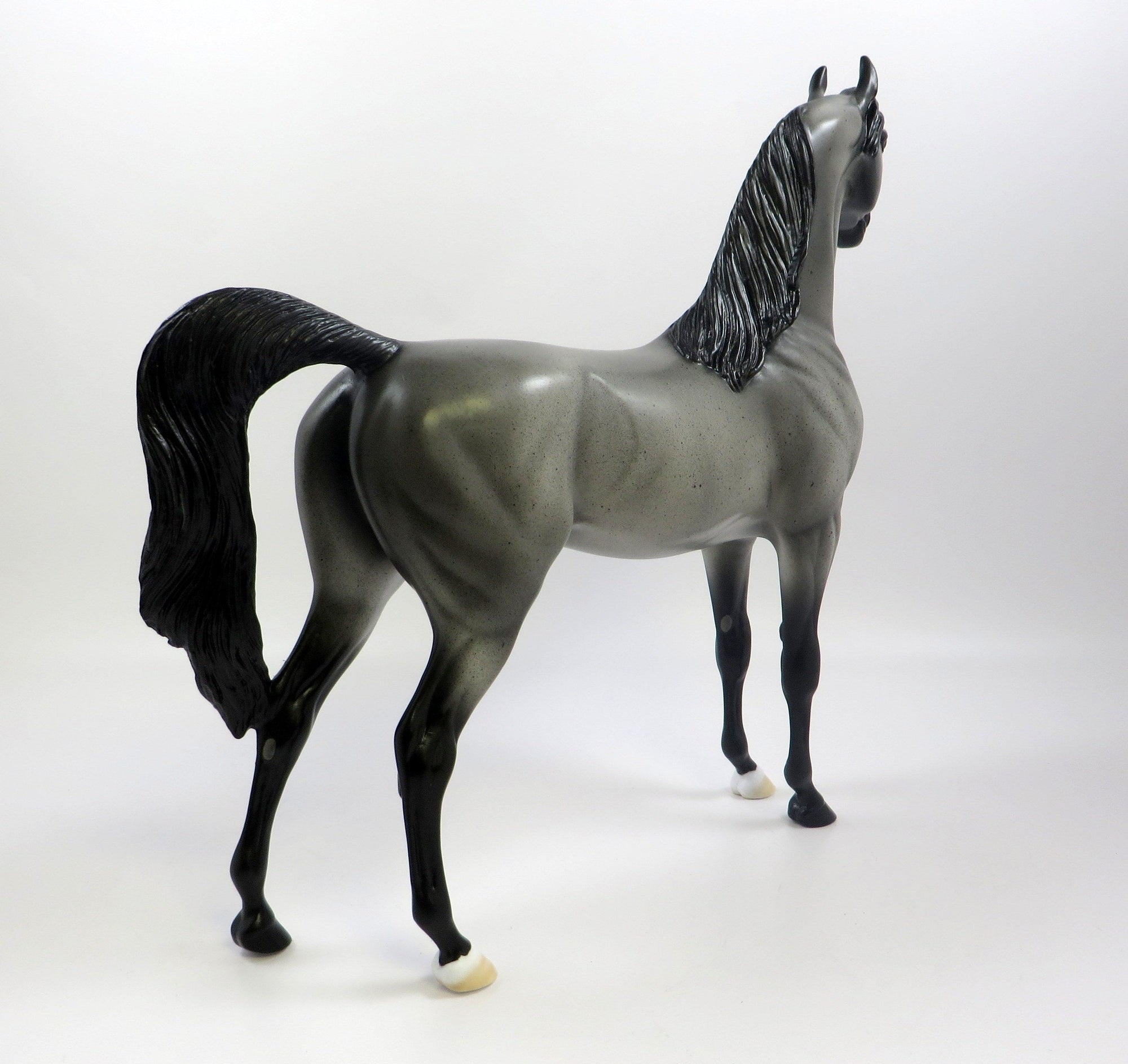 BLUE COAT-OOAK BLUE ROAN ARABIAN MODEL HORSE EQ 2019