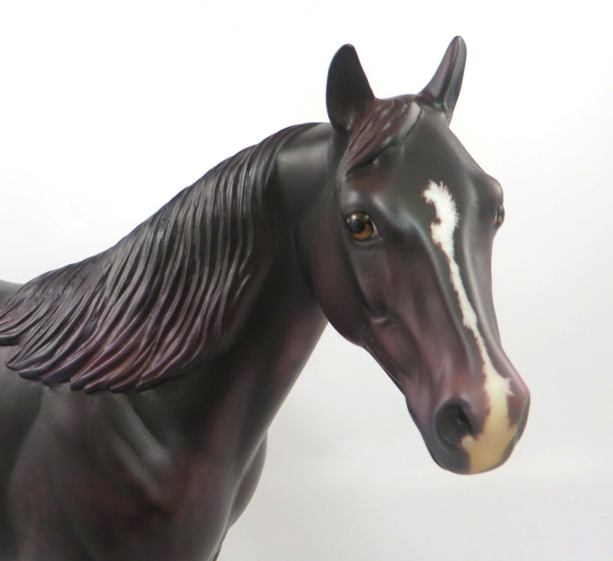 BROADWAY JOE-OOAK DAPPLE BAY ISH MODEL HORSE SB20