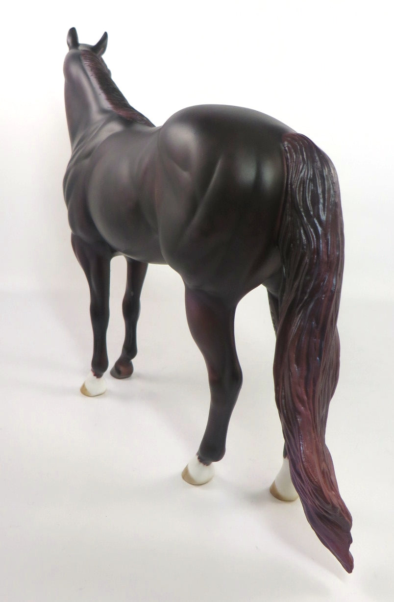 BROADWAY JOE-OOAK DAPPLE BAY ISH MODEL HORSE SB20