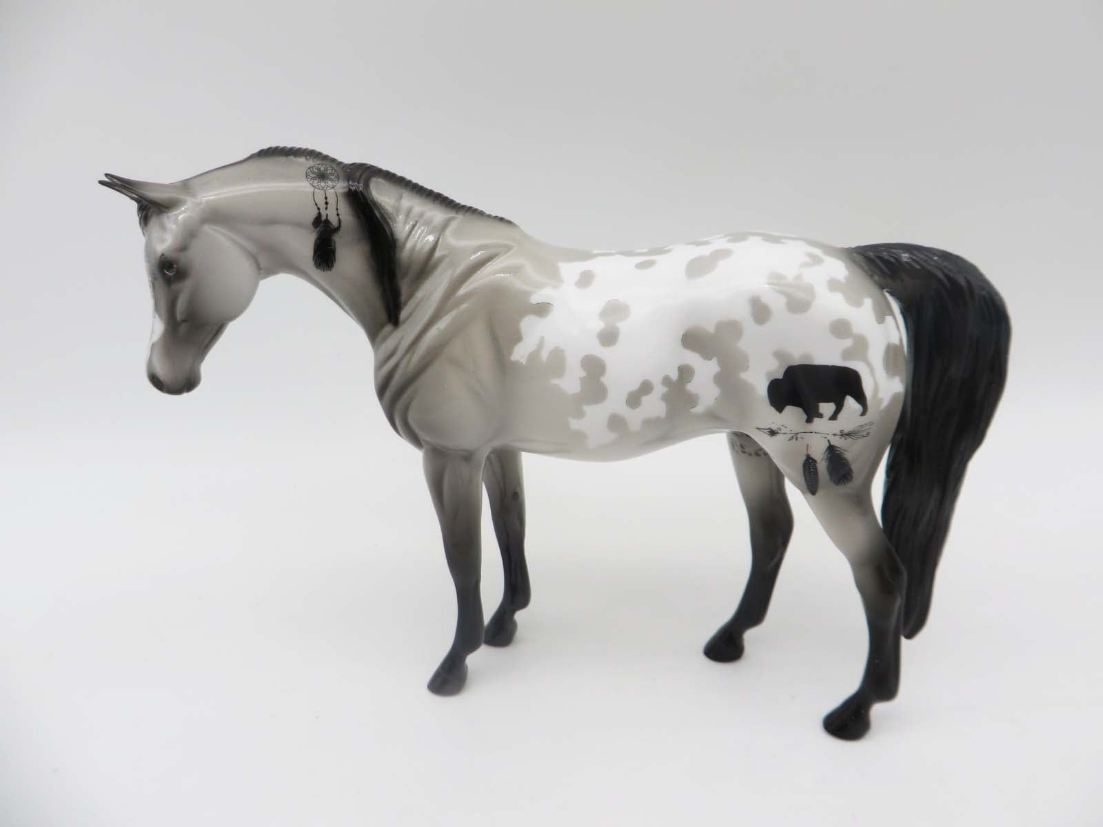 Buffalo Girl OOAK Decorator Pebble Arabian By Dawn Quick SHCF23