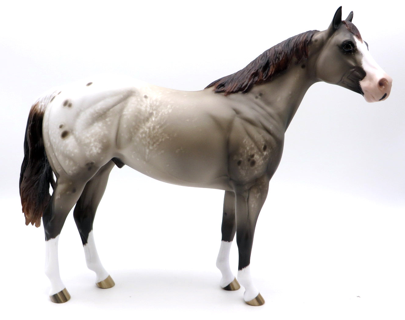 Cane-OOAK Chestnut Appaloosa ISH Painted by Sheryl Leisure 12/27/21